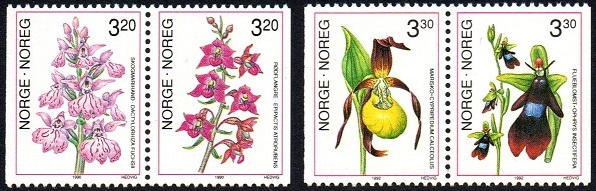 NK 1088-89+1137-38 - Orkidéer I + II **