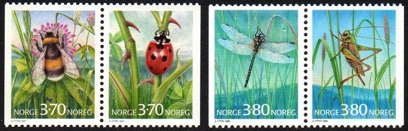 NK 1289-90 + 1324-25 - Innsekter I + II **