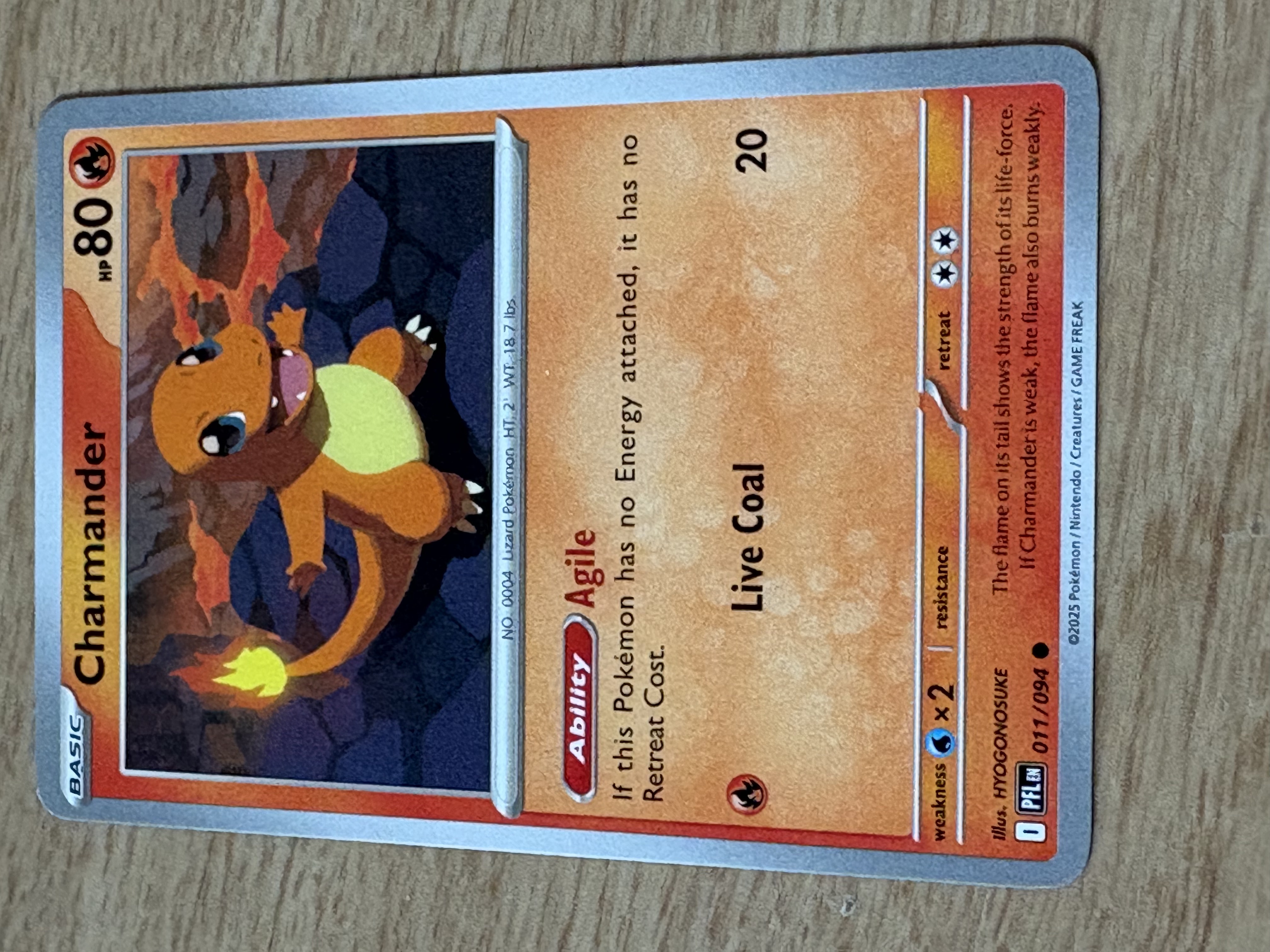 Charmander - 2025 - HP 80 - 011/094 - V