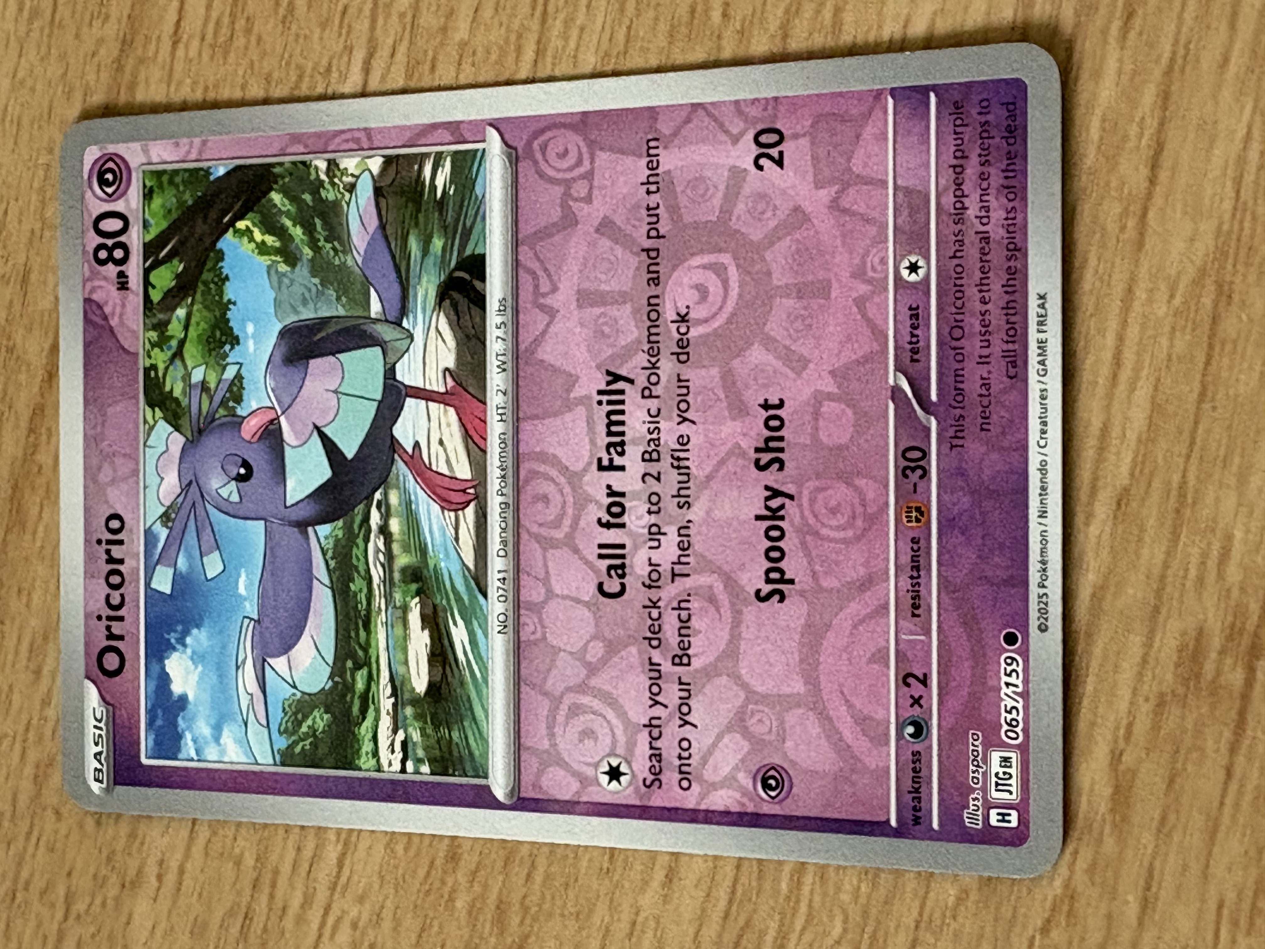Oricorio - 2025 - HP 80 - 065/159 - V
