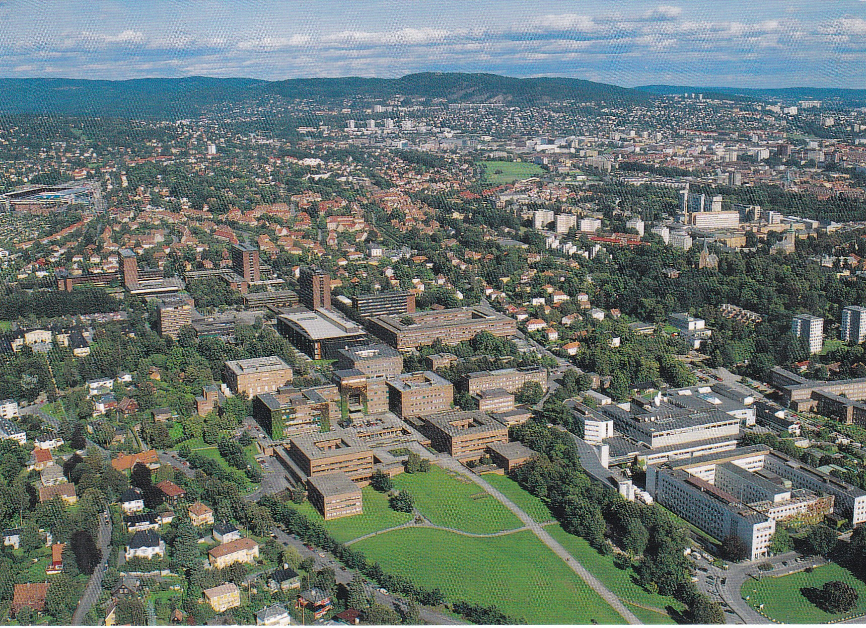 Oslo. Blindern sett fra fly ( Aune 175620)