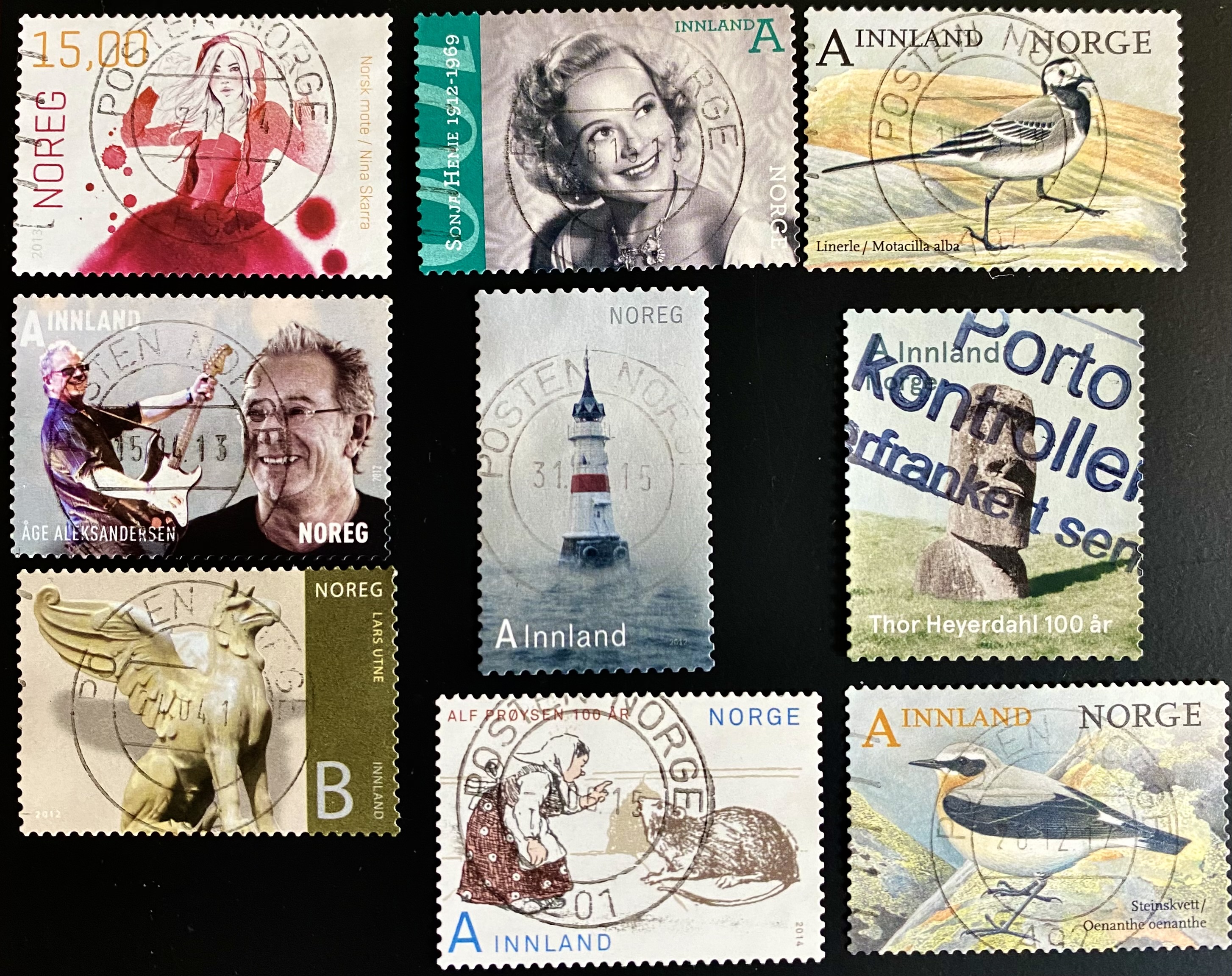 9 Merker Stemplet Posten Norge