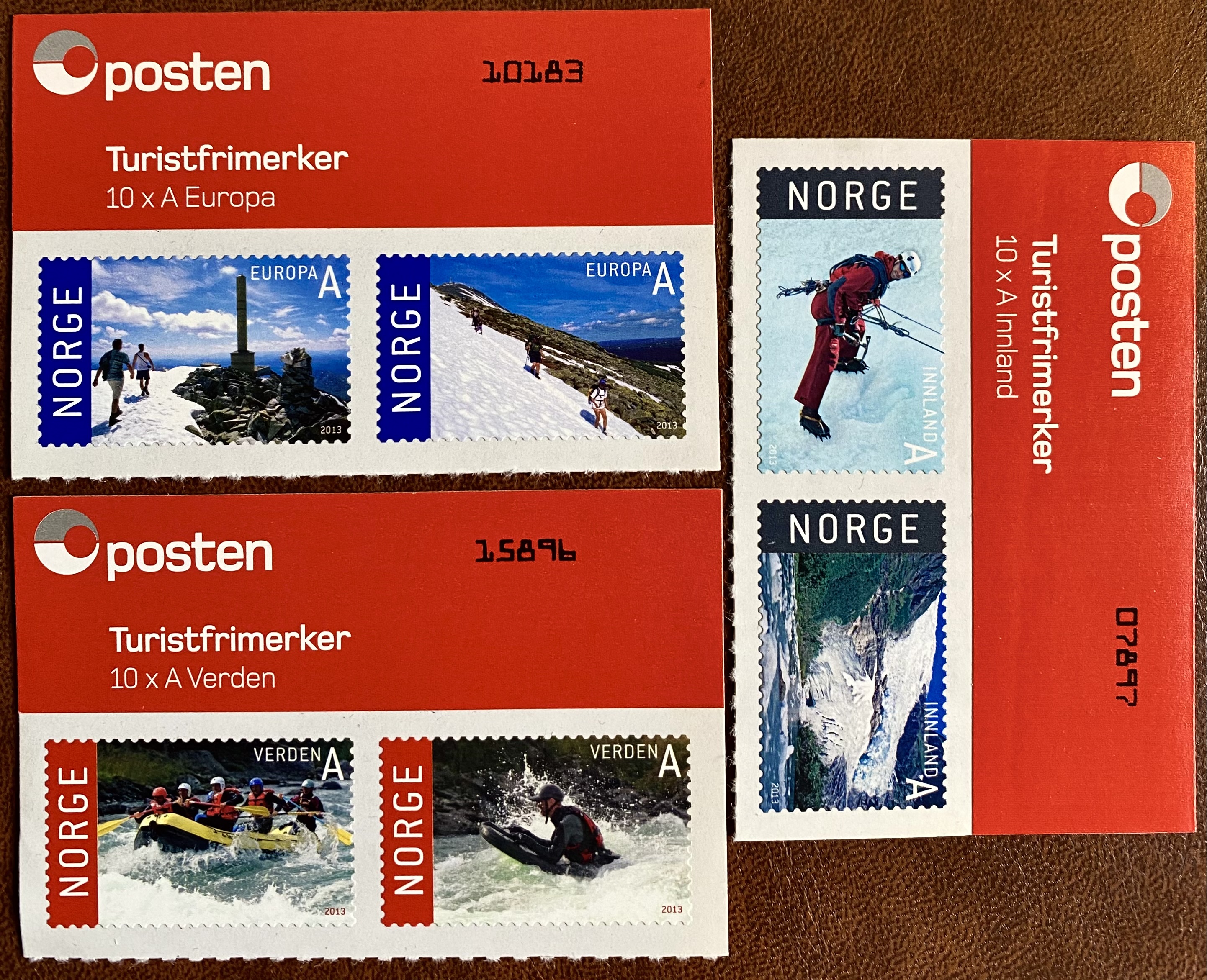 6 Turistmerker År 2013 ** Postfrisk med topp fra hefte