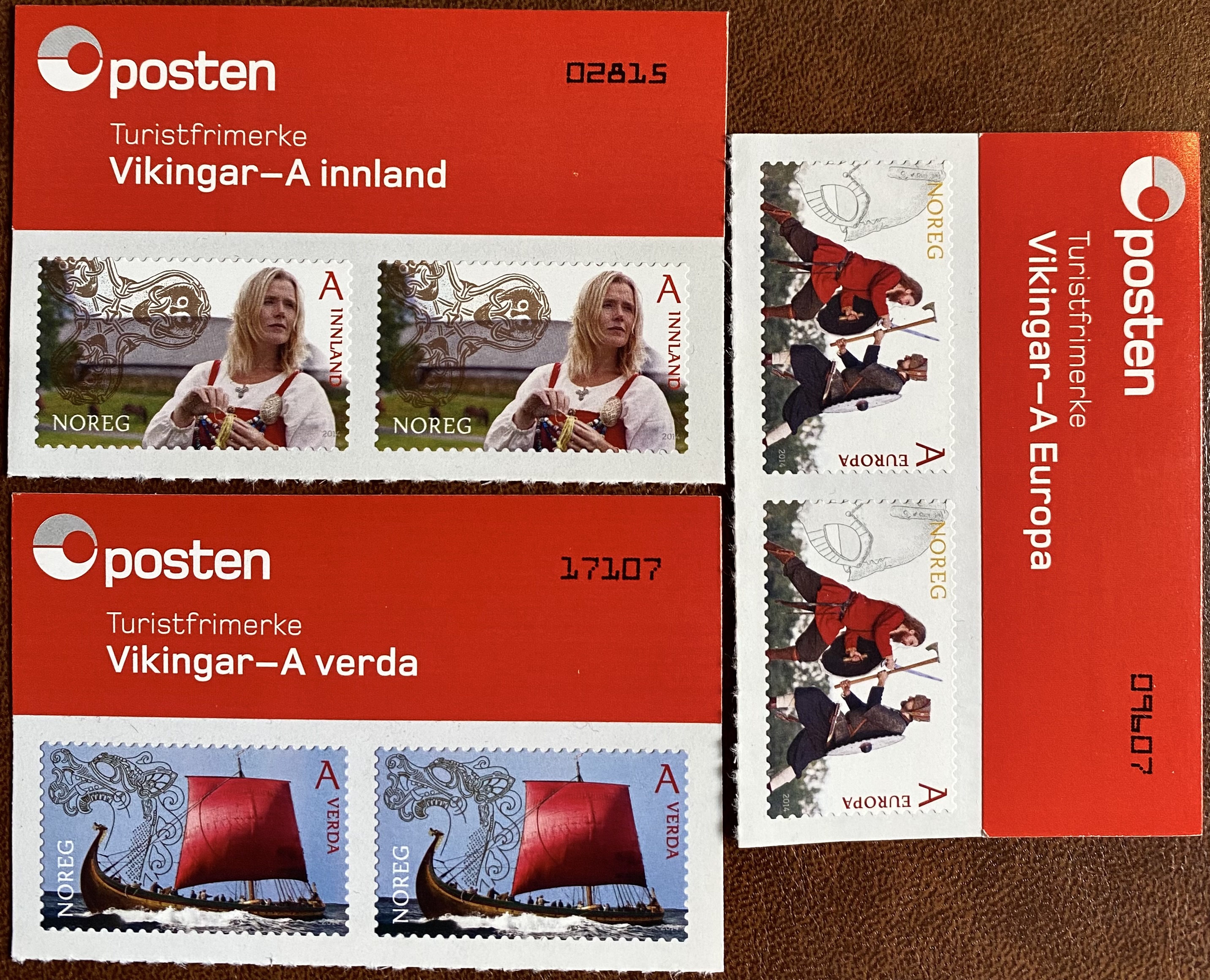 6 Turistmerker År 2014 ** Postfrisk med topp fra hefte