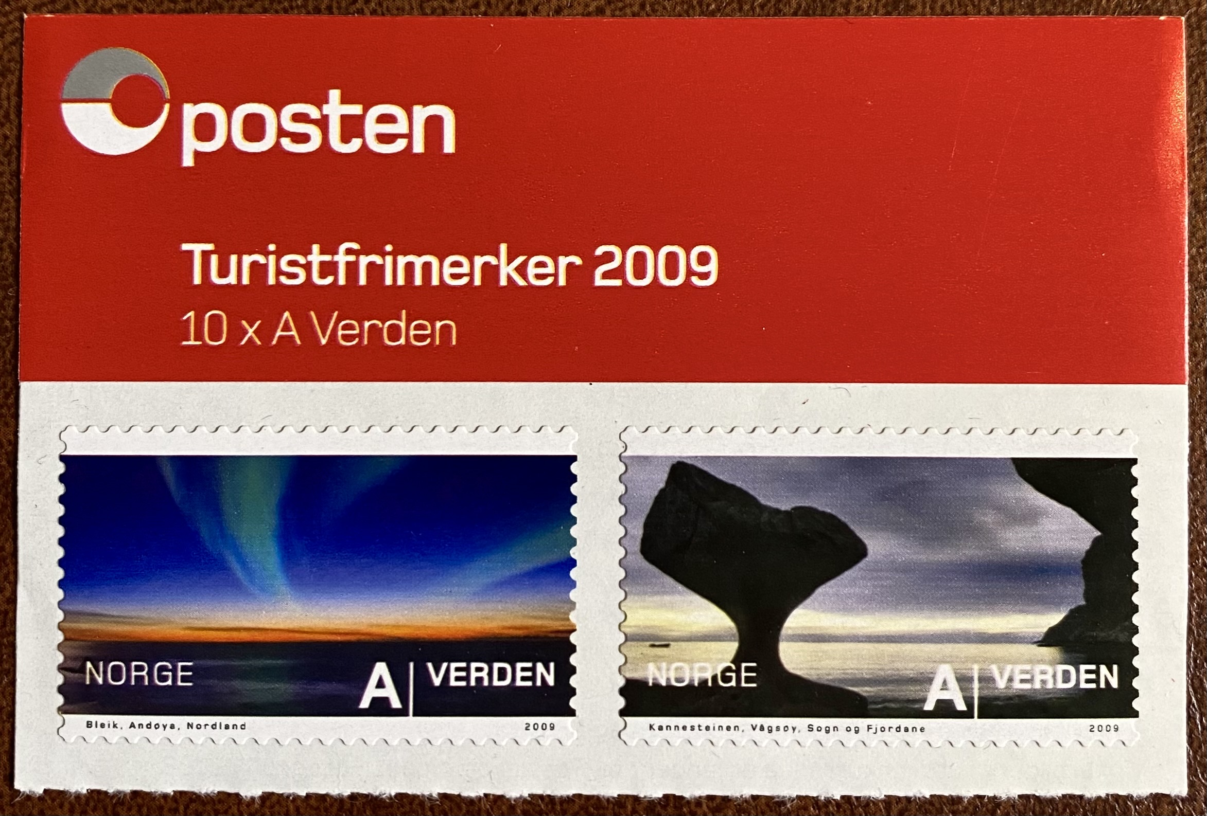 4 Turistmerker År 2009 ** Postfrisk med topp fra hefte
