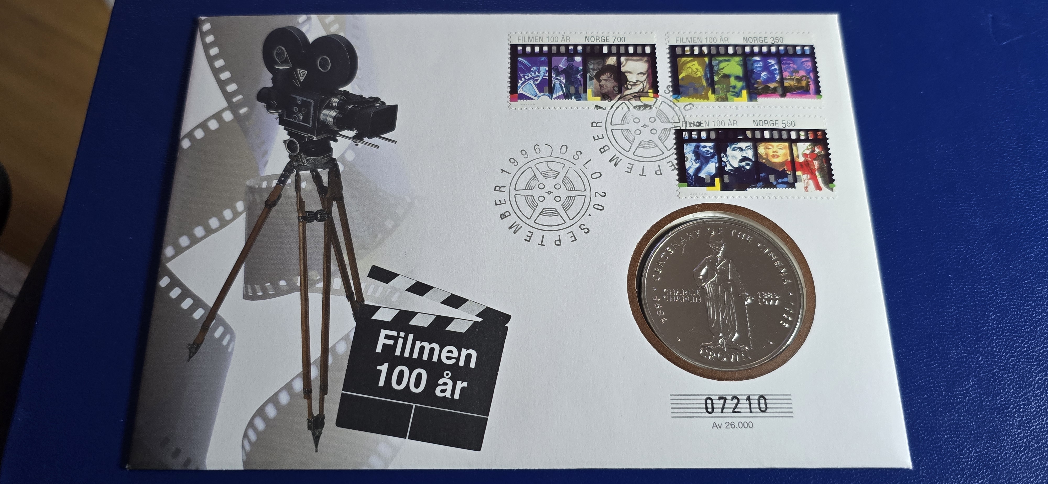 FILMEN 100ÅR 1996 1 CROWN GIBRALTAR CHARLIE CHAPILIN