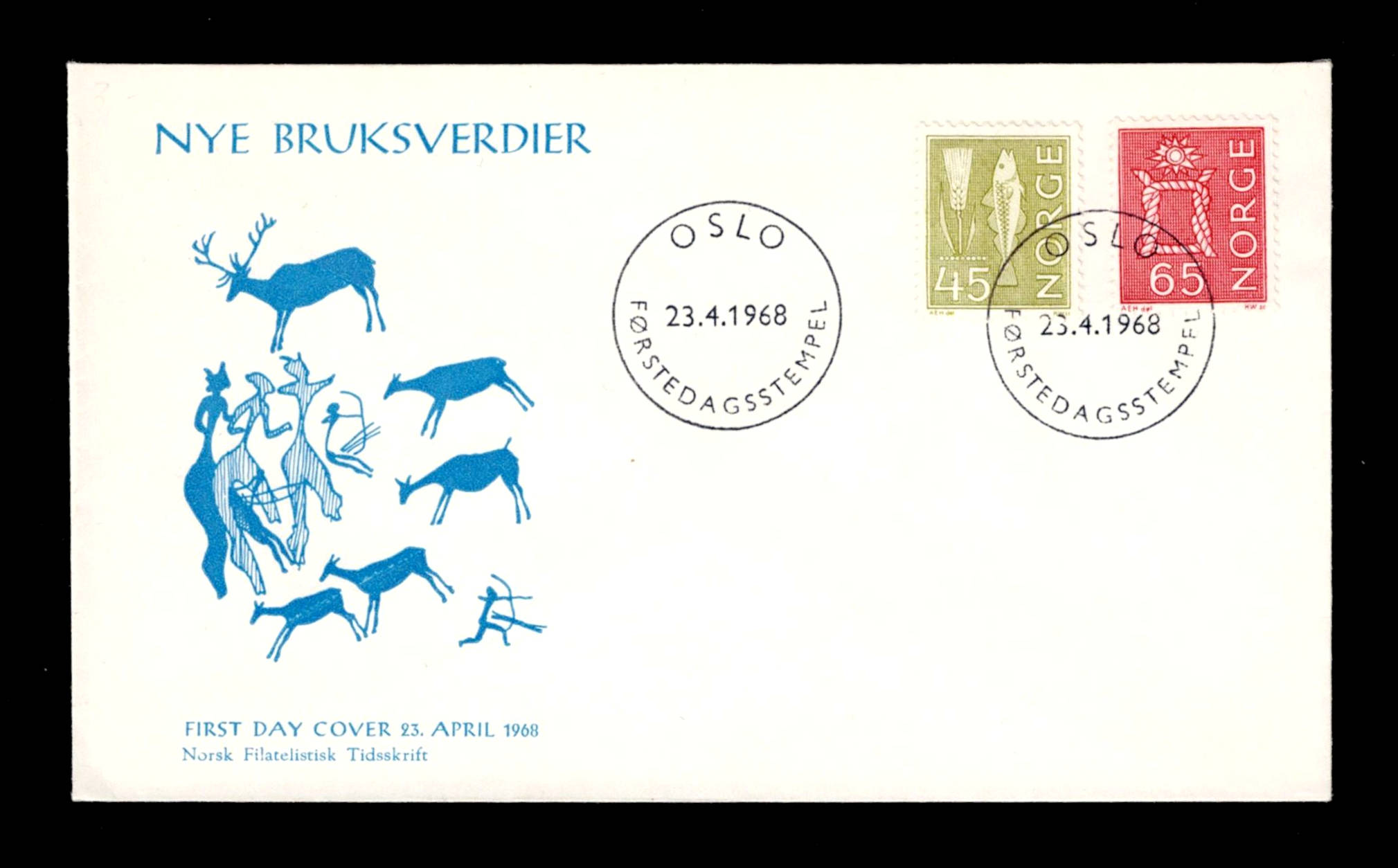 FDC 1968 NK604-605 Bruksmerker vignet NFT
