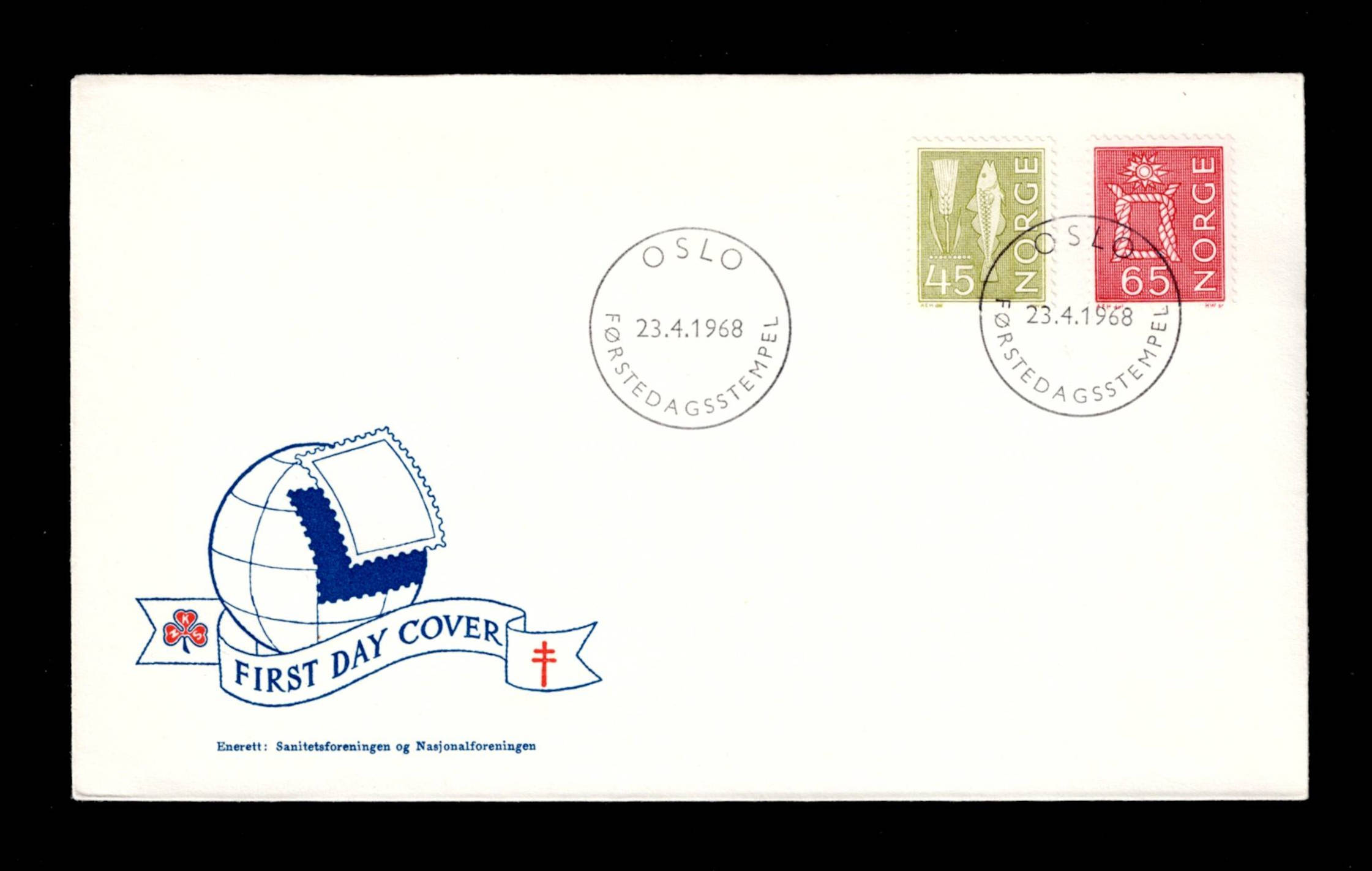 FDC 1968 NK604-605 Bruksmerker vignet NKS