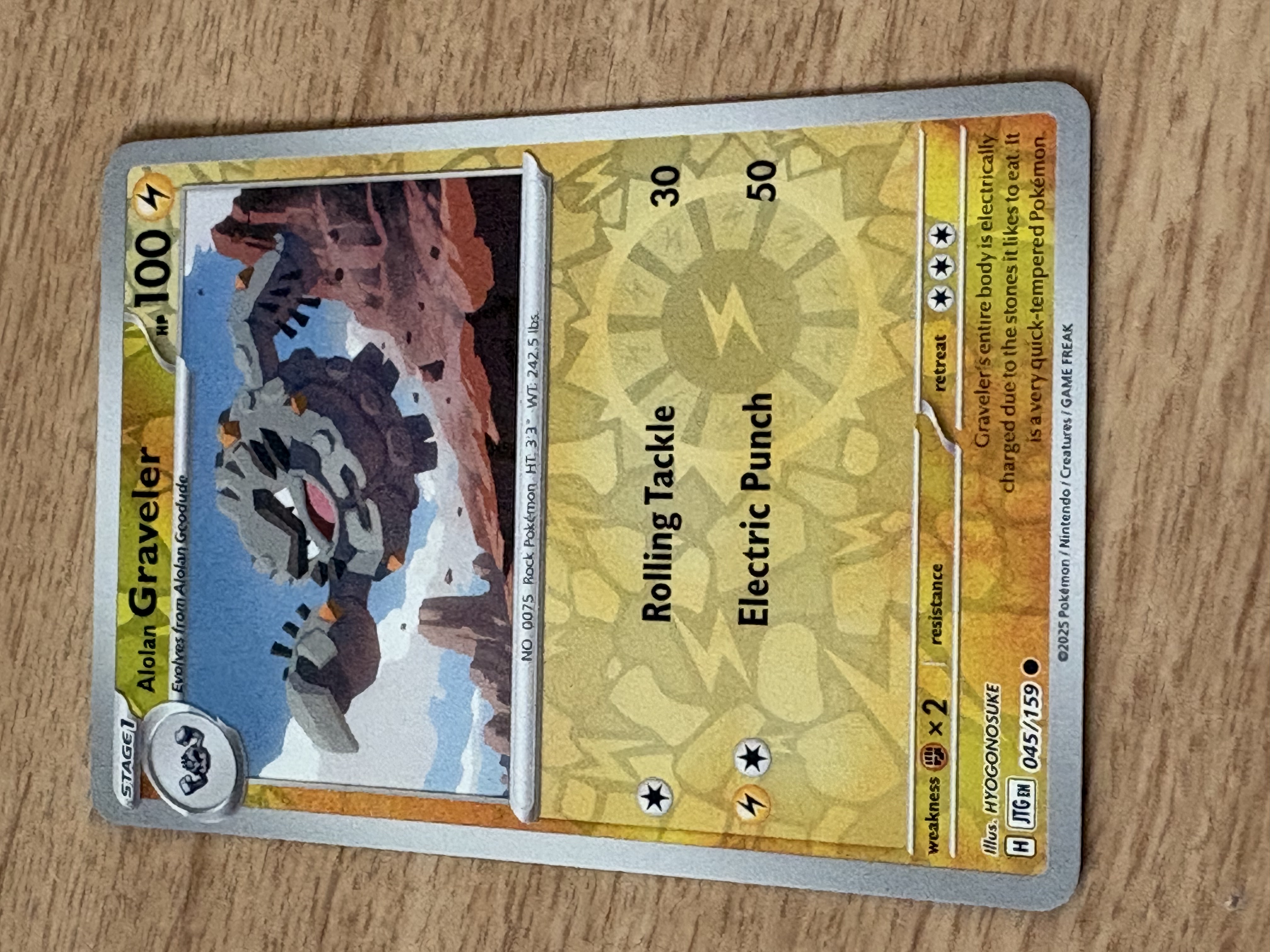 Alolan Graveler - 2025 - HP 100 - 073/182 - V