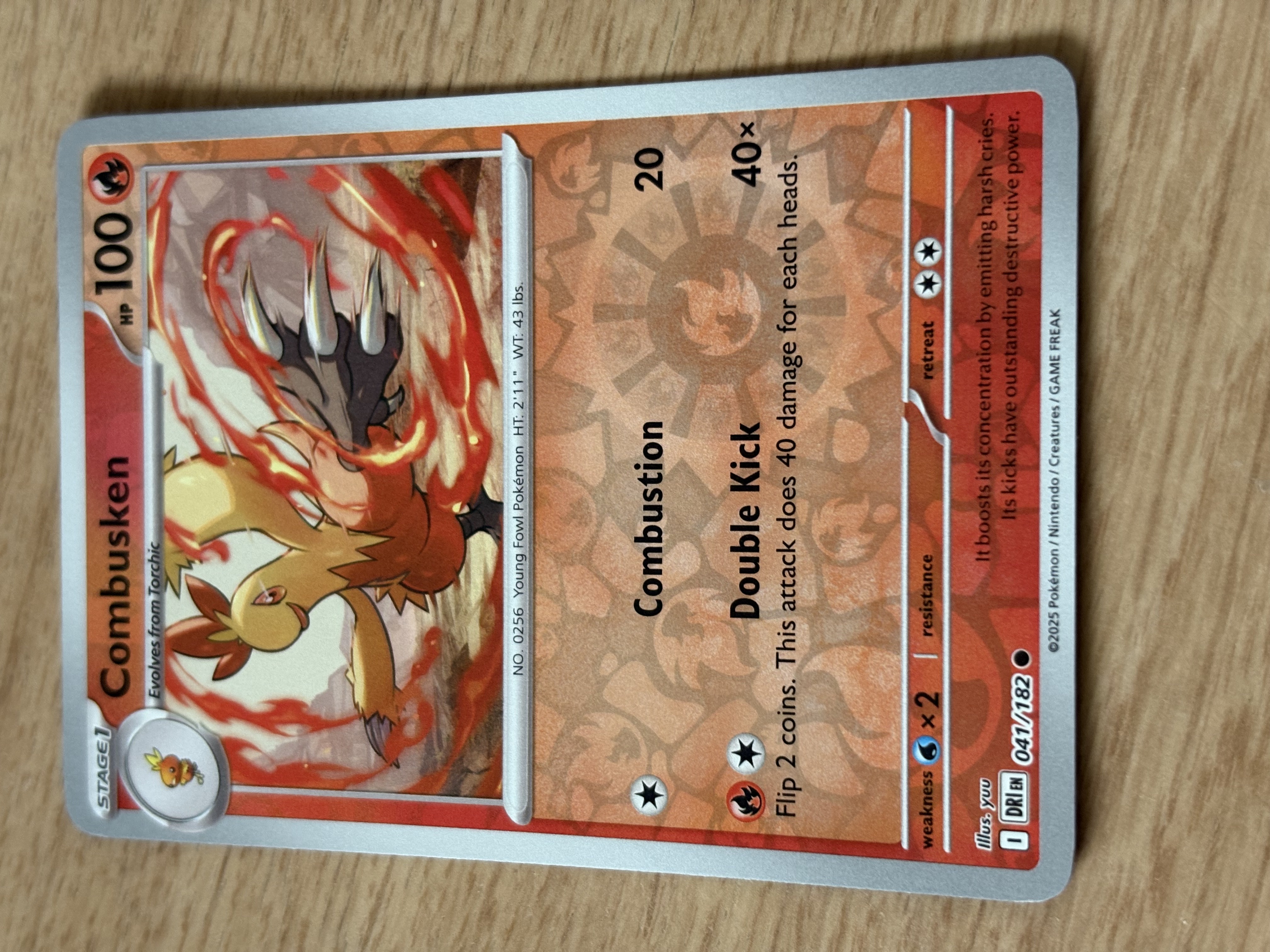Combusken - 2025 - HP 100 - 041/182 - V
