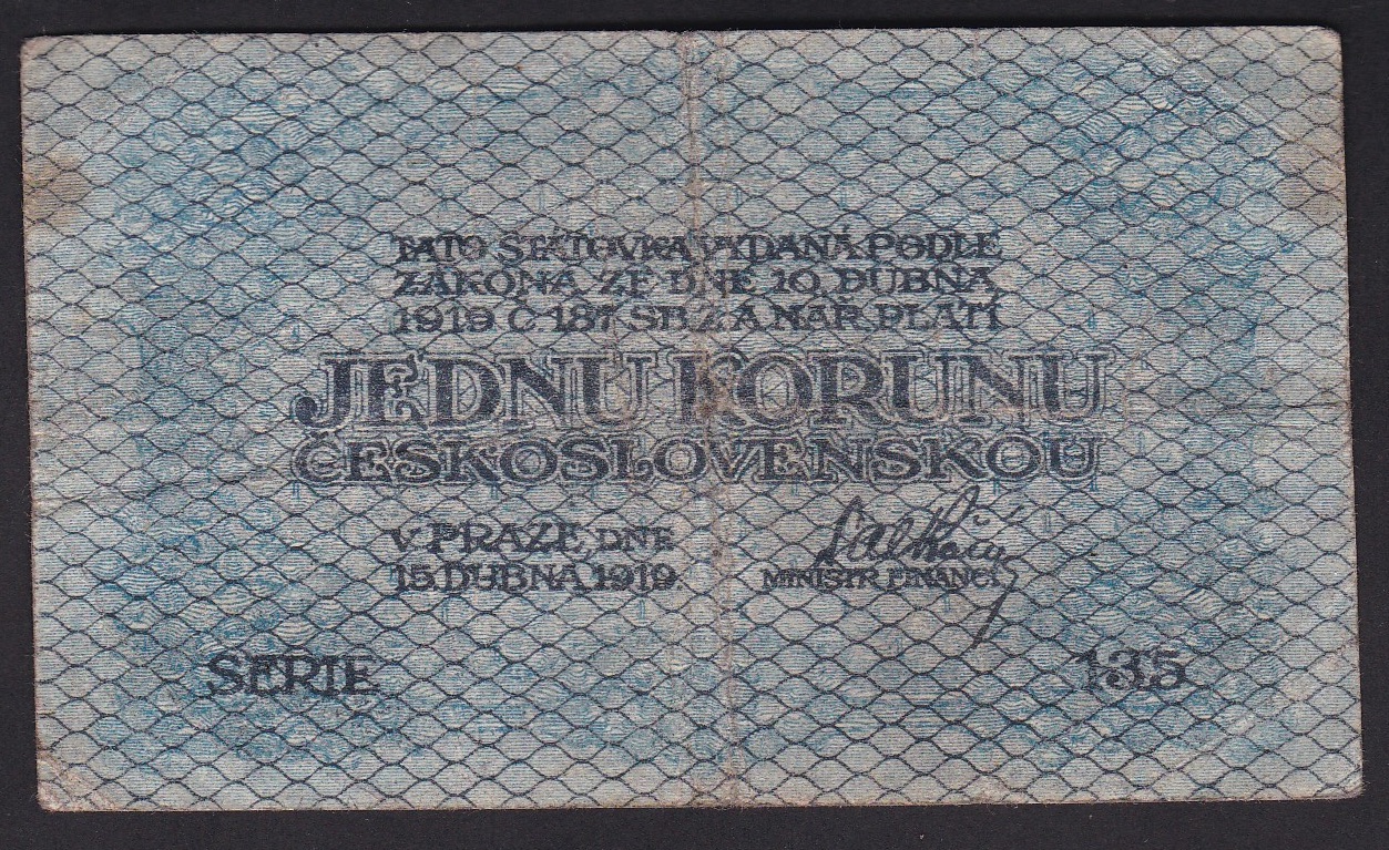Tsjekkoslovakia . 1919. 1 Korunu