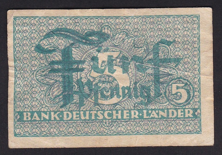 Vest Tuskland . 1948.   5 Pfenig