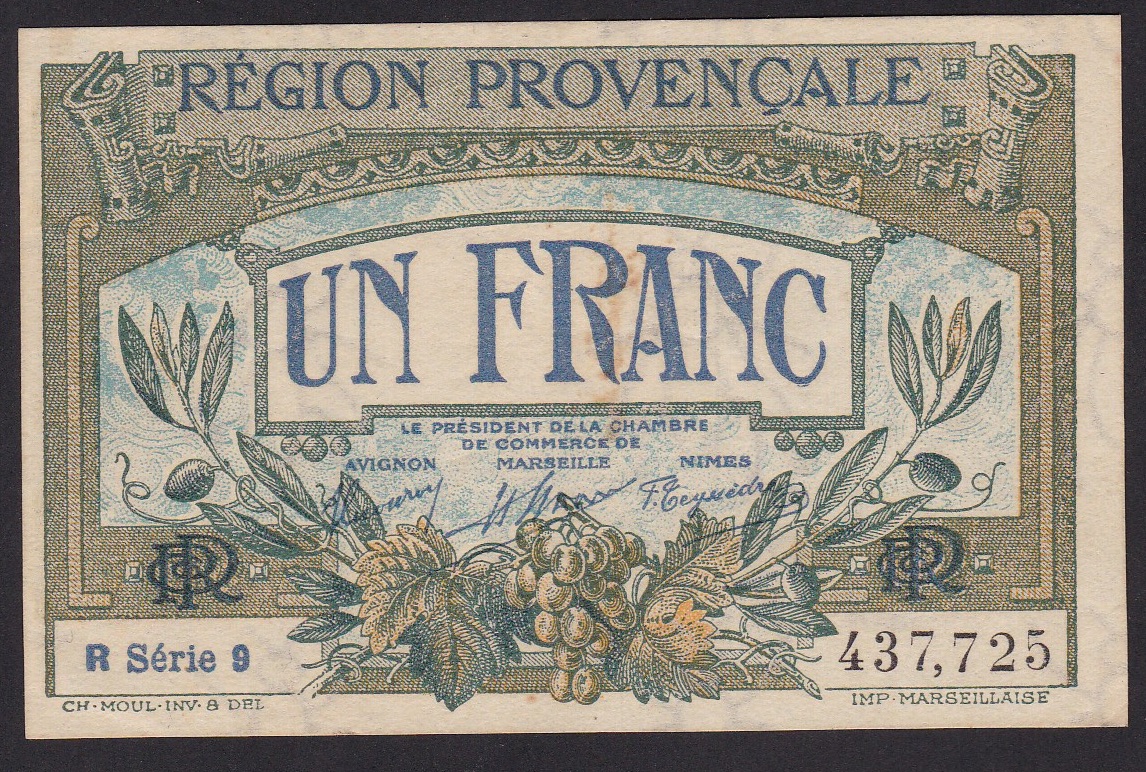Frankrike. 1922. 1 Frank