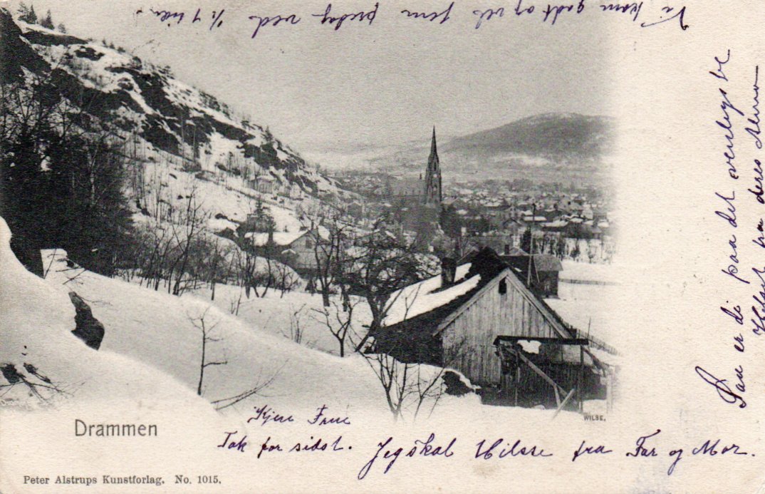 Dr ammen. Pent stp. Hyggen 1905. Porto 25,-kr.