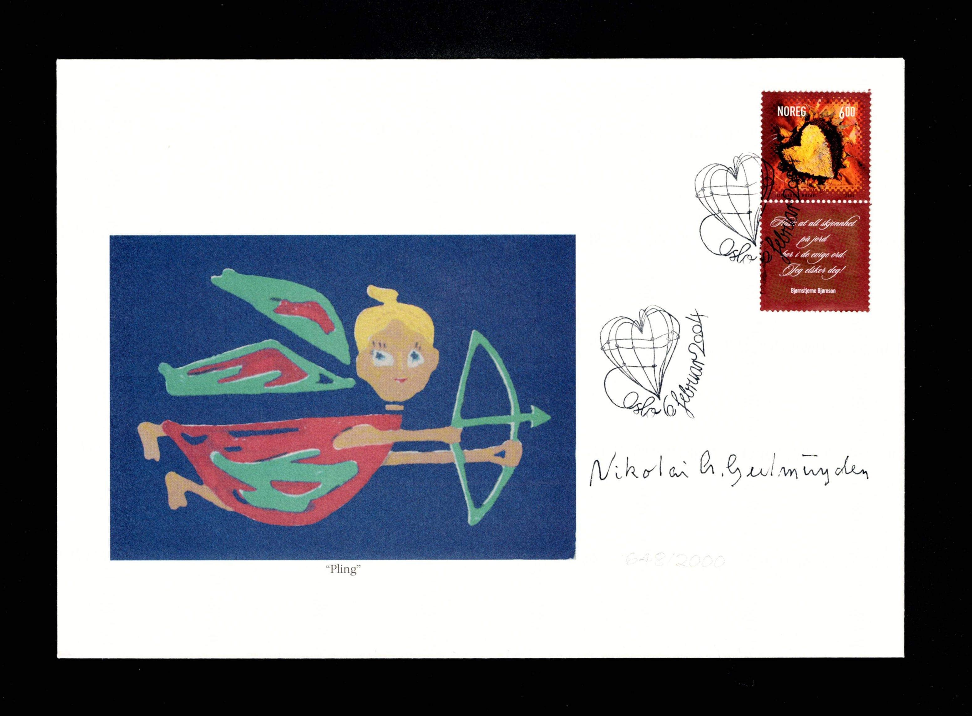 FDC 2004 NK1531 Valentinsdag VI signert N.A.Geelmuyden