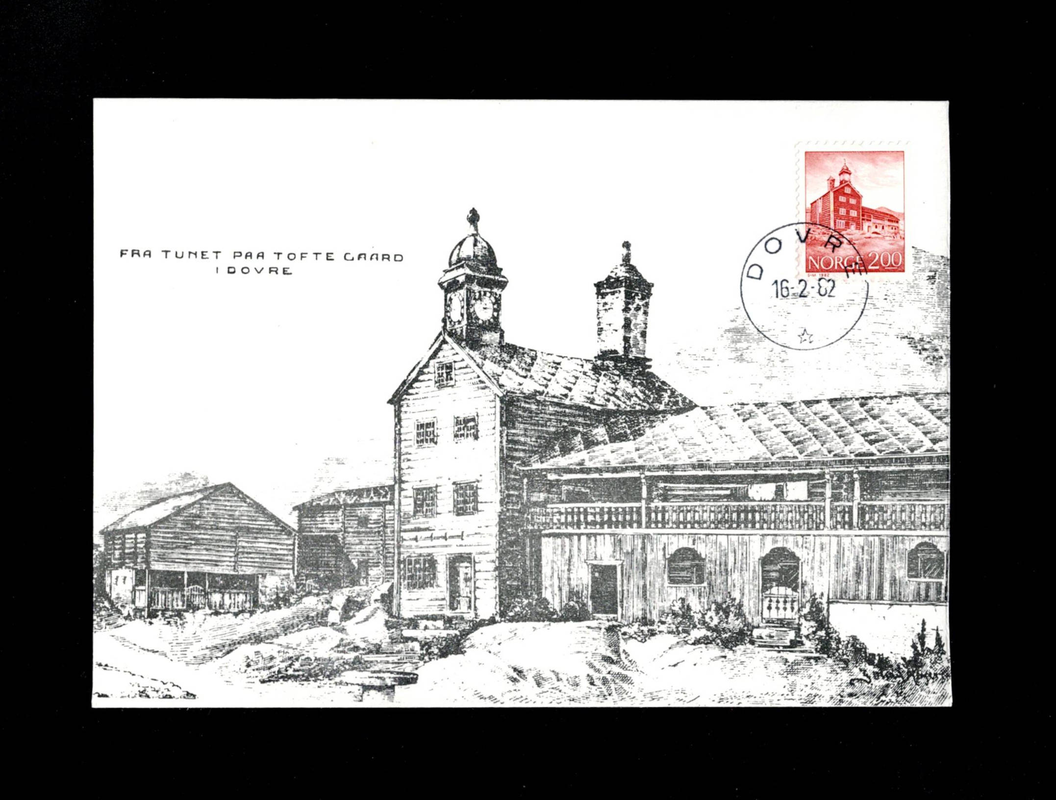 FDC 1982 NK904 DOVRE på Dovre kort (ureg)