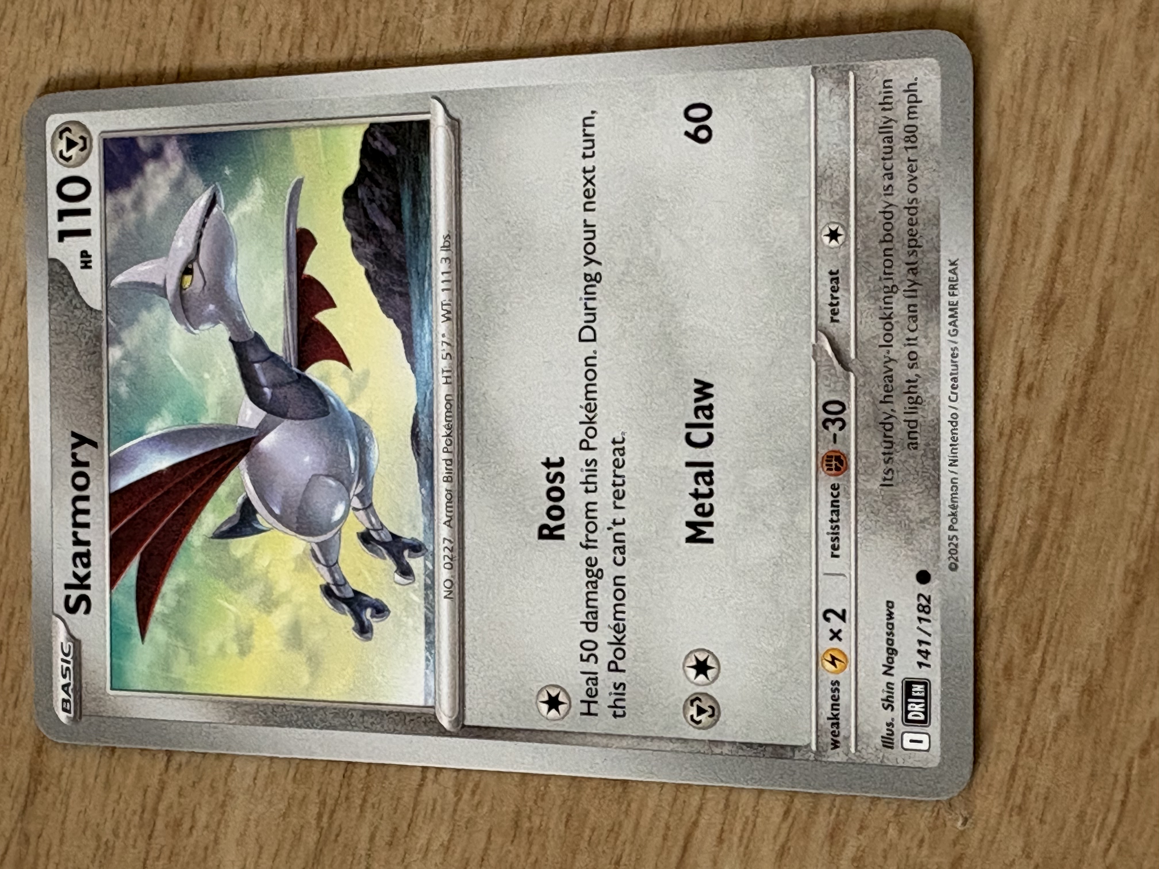 Skarmory - 2025 - HP 110 - 141/182 - V