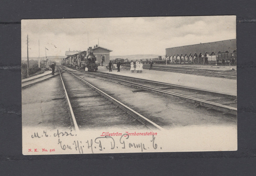 Lilleström Jernbanestation N.K. 526 stmp 1904
