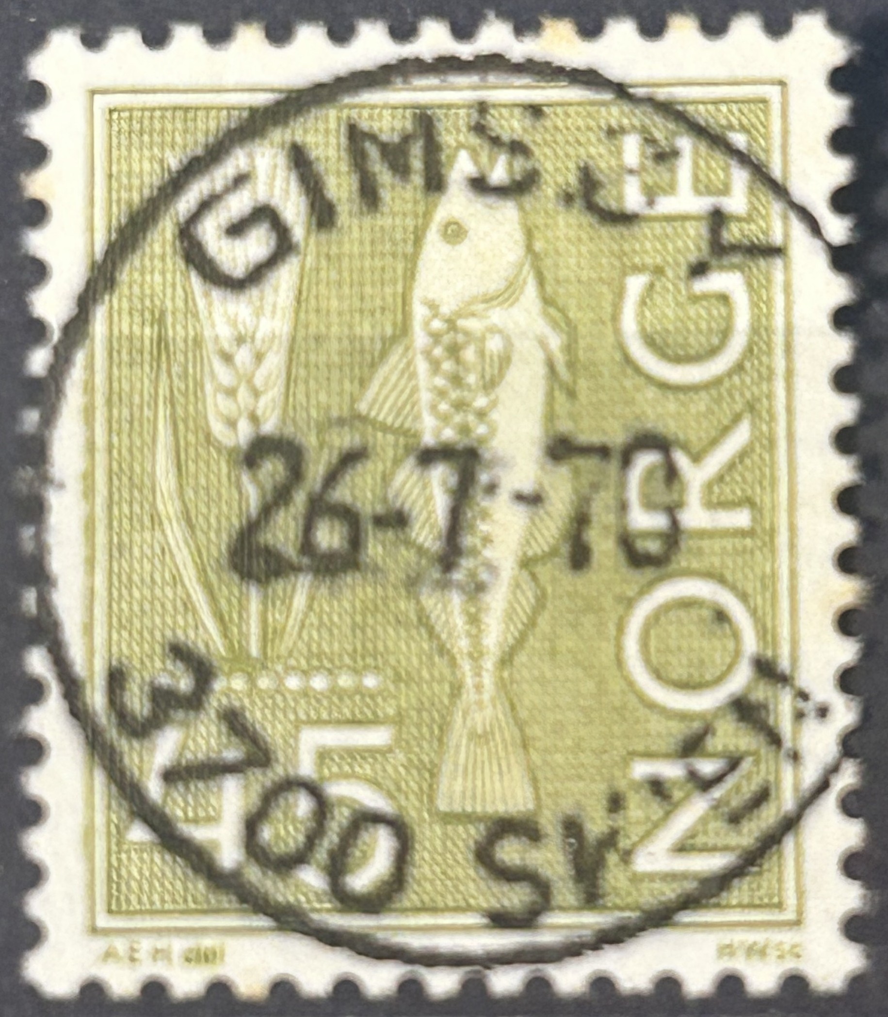 NK 604. LUX=GIMSØY-SKIEN 26-7-70=