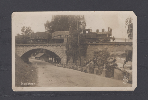 Hönefoss tog over broen stmp 1924 Oppi 39