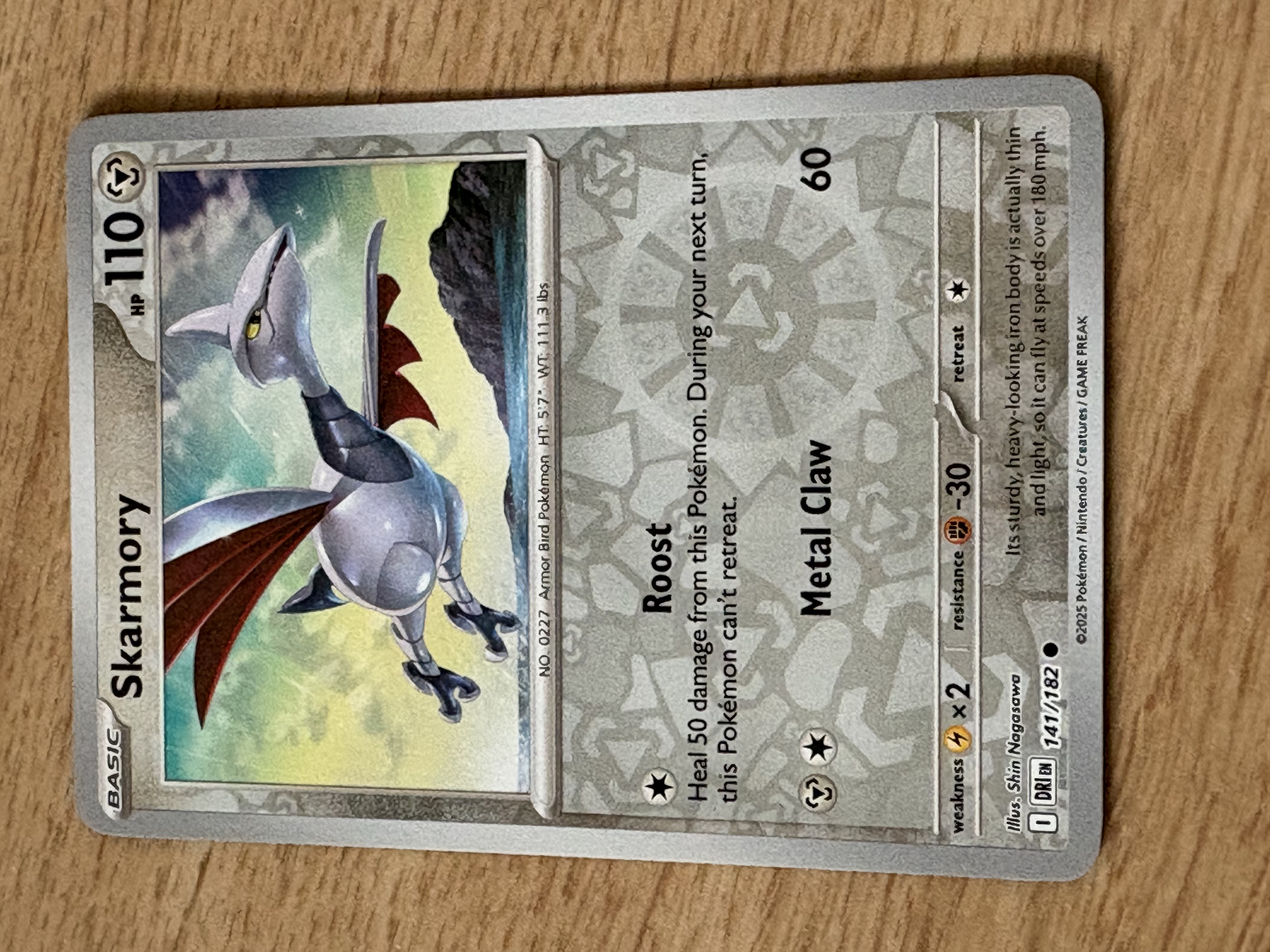 Skarmory - 2025 - HP 110 - 141/182 - V