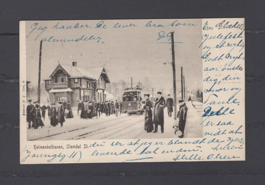 Holmenkollen-Slemdal Stasjon N.J.12 stmp 1904
