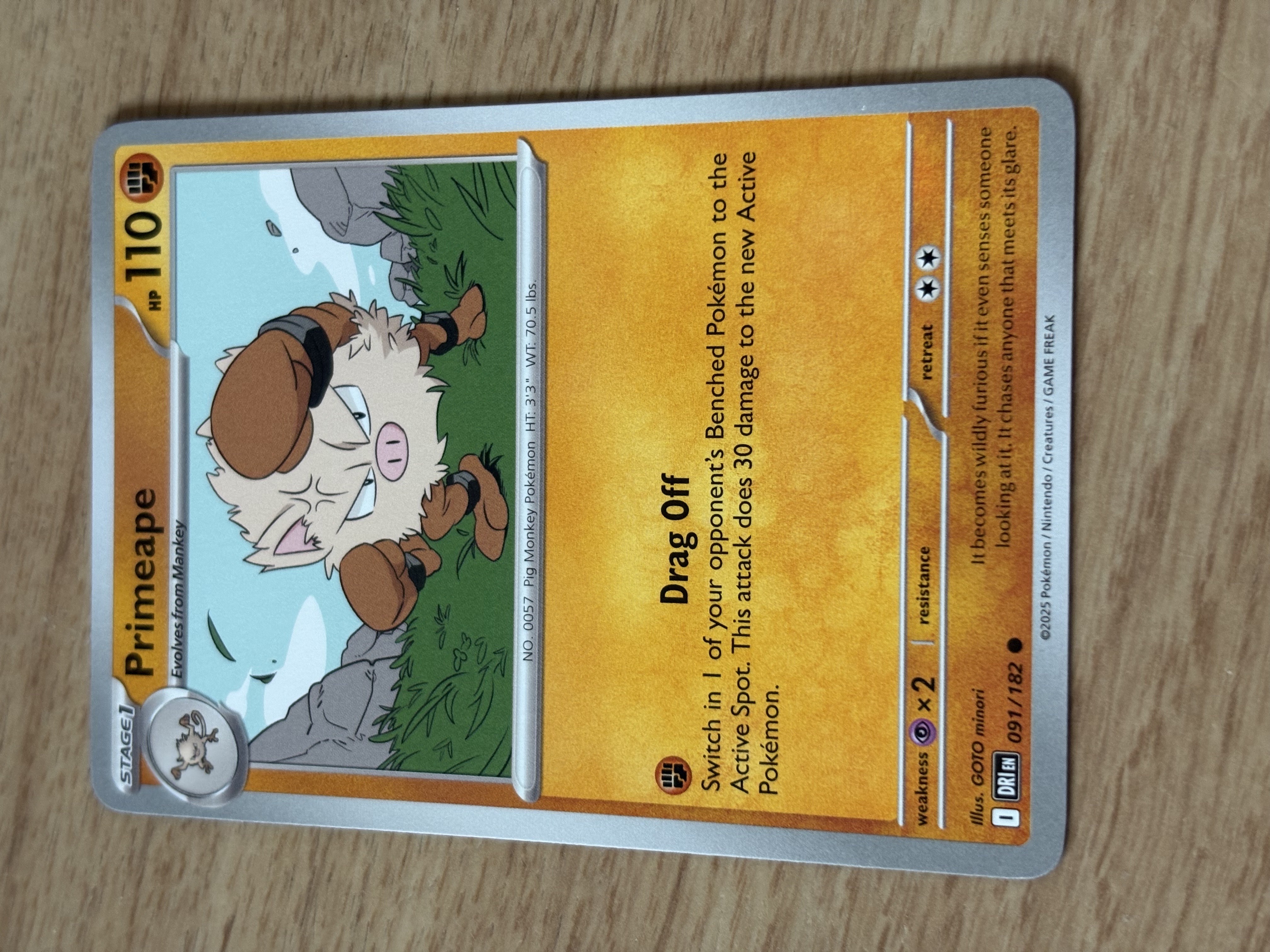 Primeape - 2025 - HP 110 - 091/182 - V