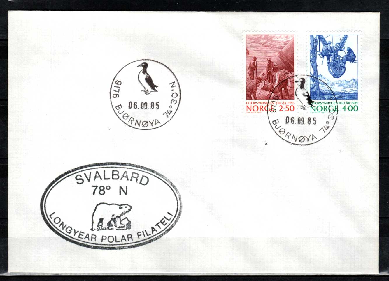 FDC HK 976-77 stemplet Bjørnøya
