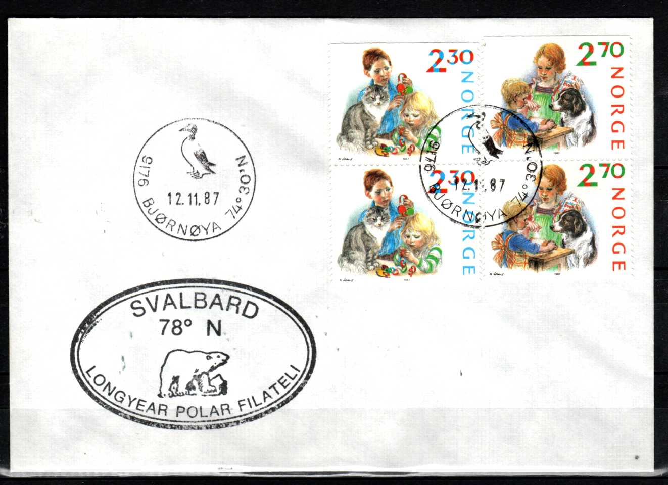 FDC HK 1032-33 stemplet Bjørnøya