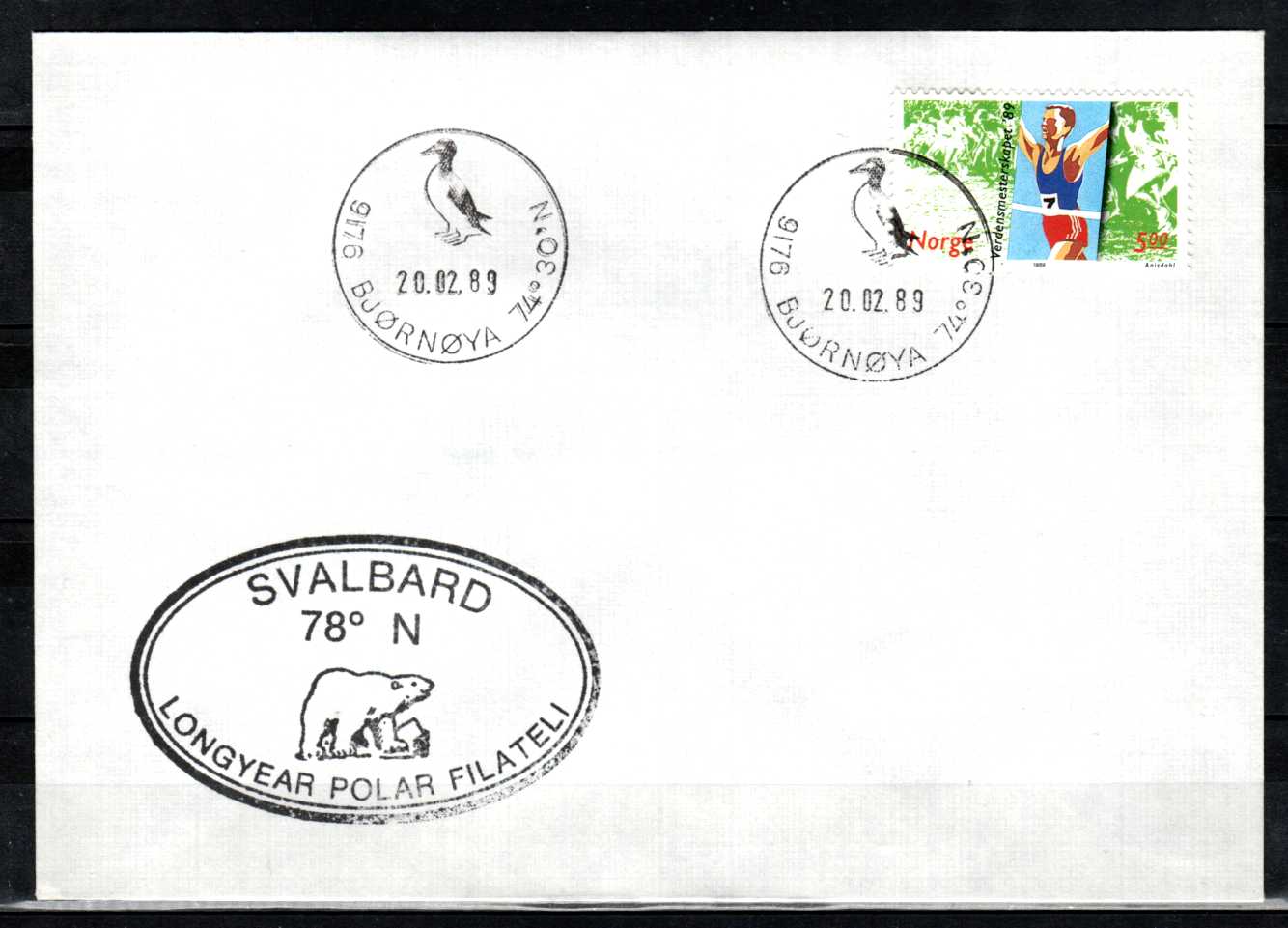 FDC HK 1063 stemplet Bjørnøya