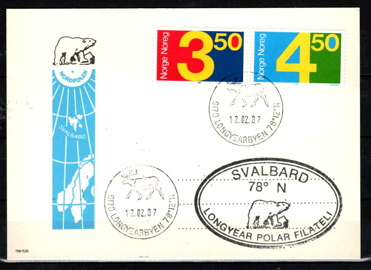 FDC HK 1009-10 stemplet Longyearbyen