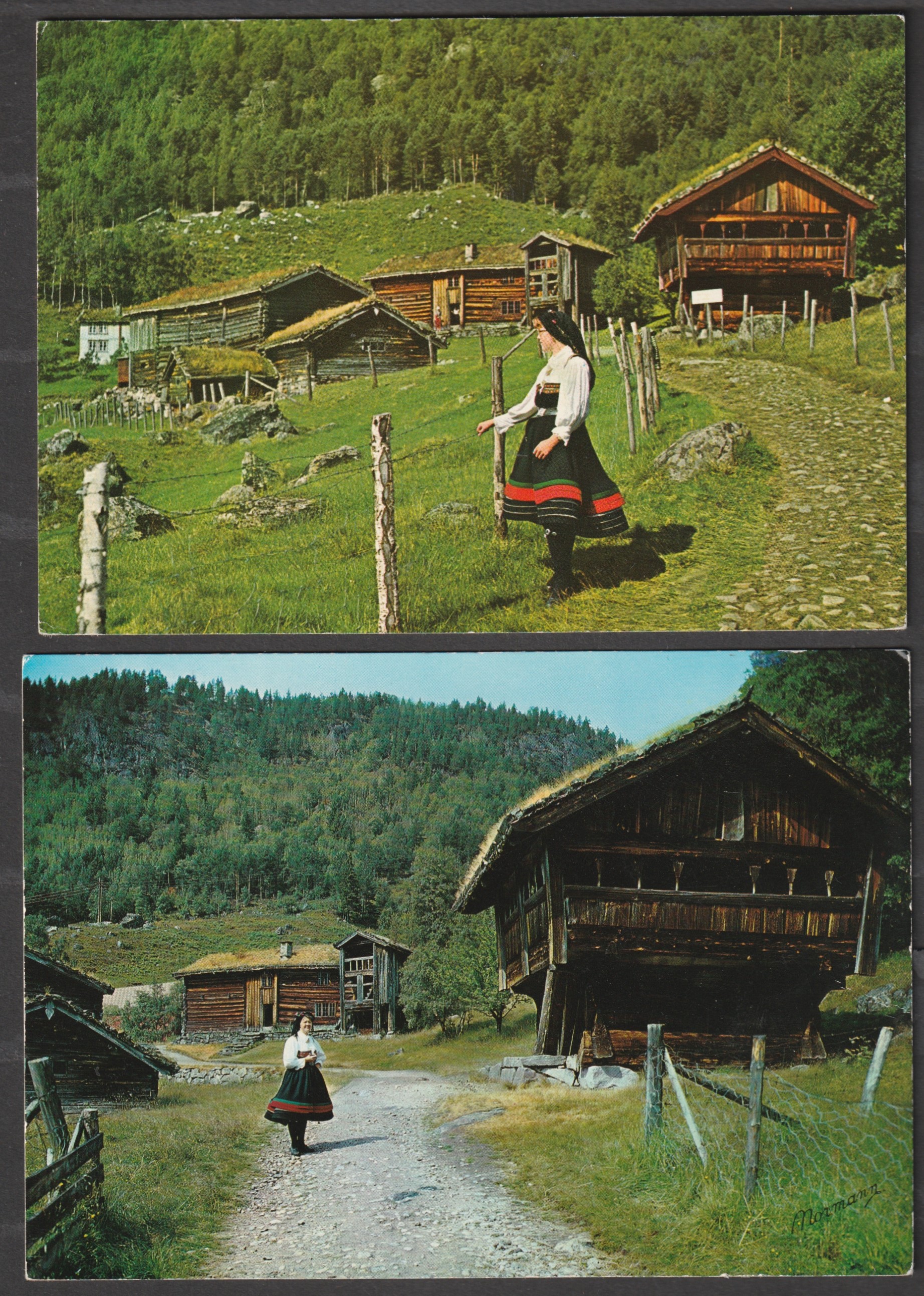 Setesdal. 2 kort. Mittet 854/19 og Normann J-30-6