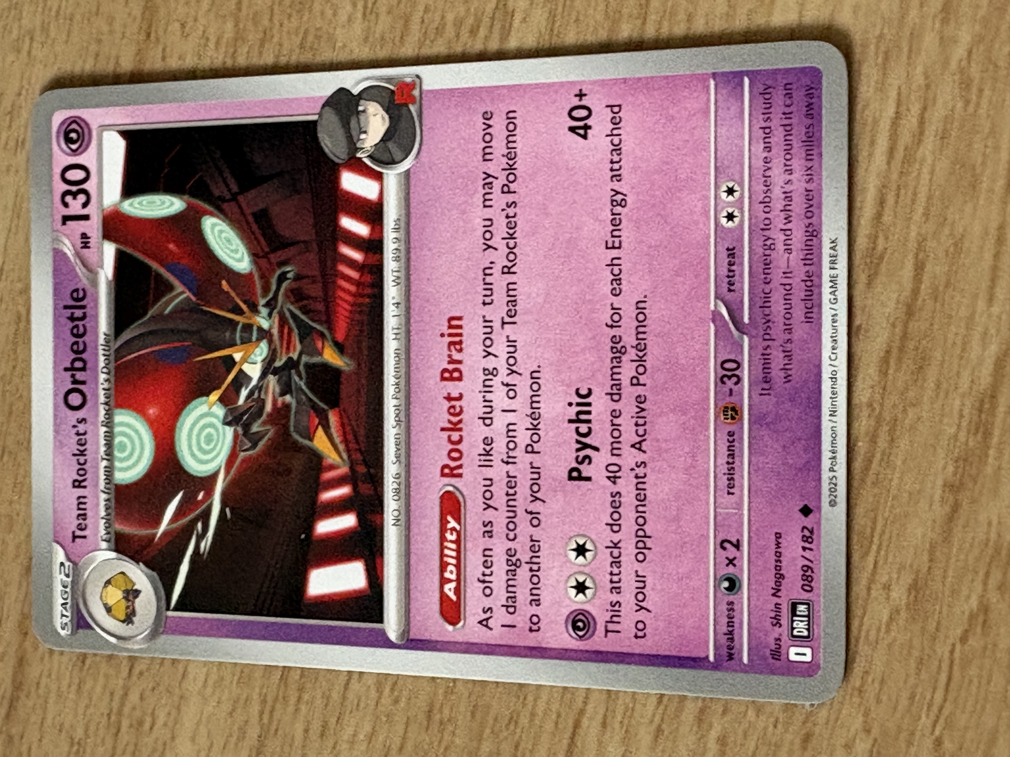 TeamRocket´s Orbeetle - 2025 - HP 130 - 089/182 - V