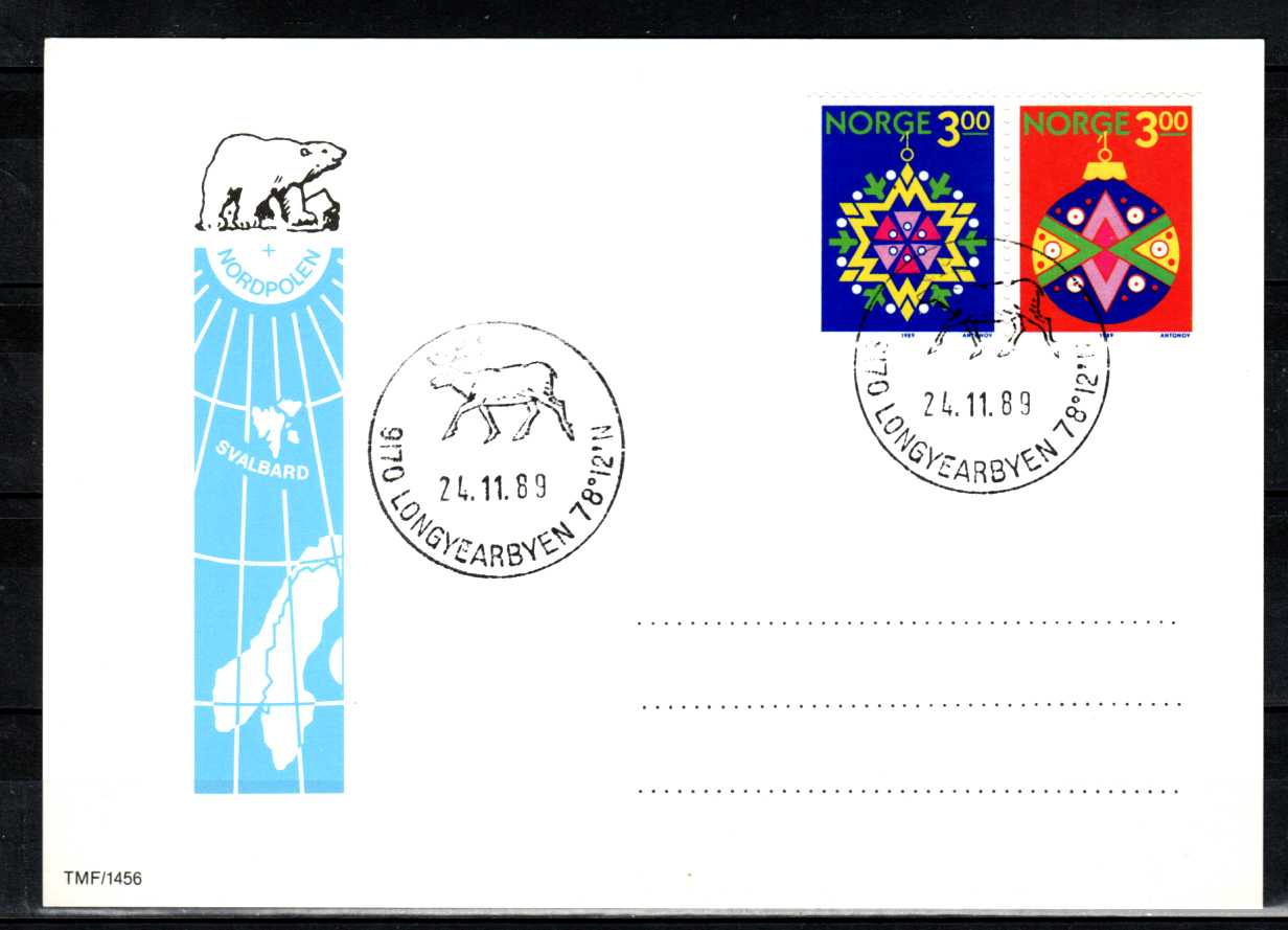 FDC HK 1084-85 stemplet Longyearbyen