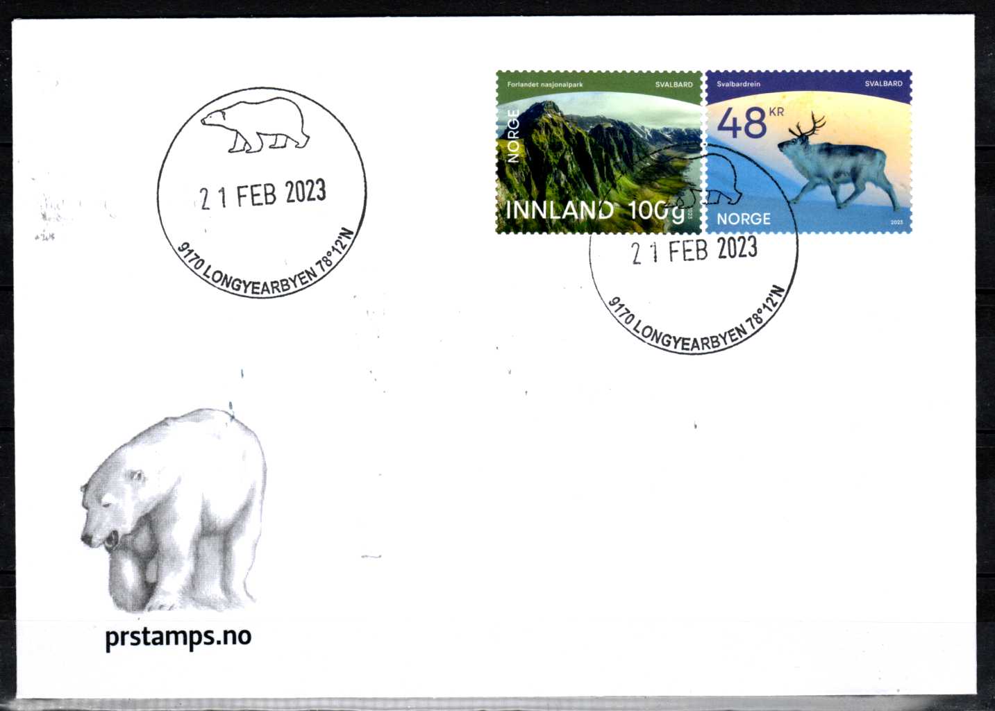 FDC HK 2089-90 stemplet Longyearbyen