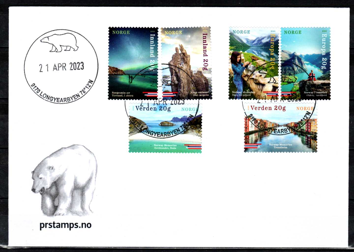 FDC HK 2093-98 stemplet Longyearbyen