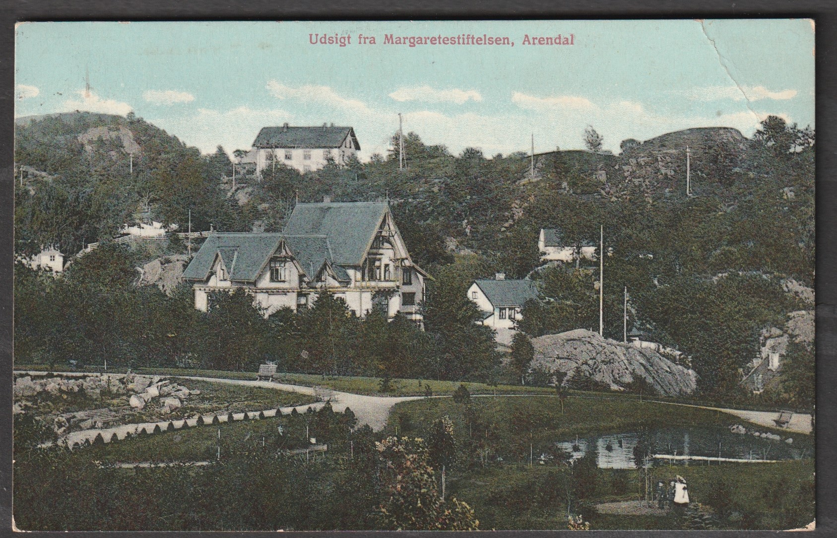 Udsigt fra Margaretestiftelsen Arendal. P.M. Danielsen