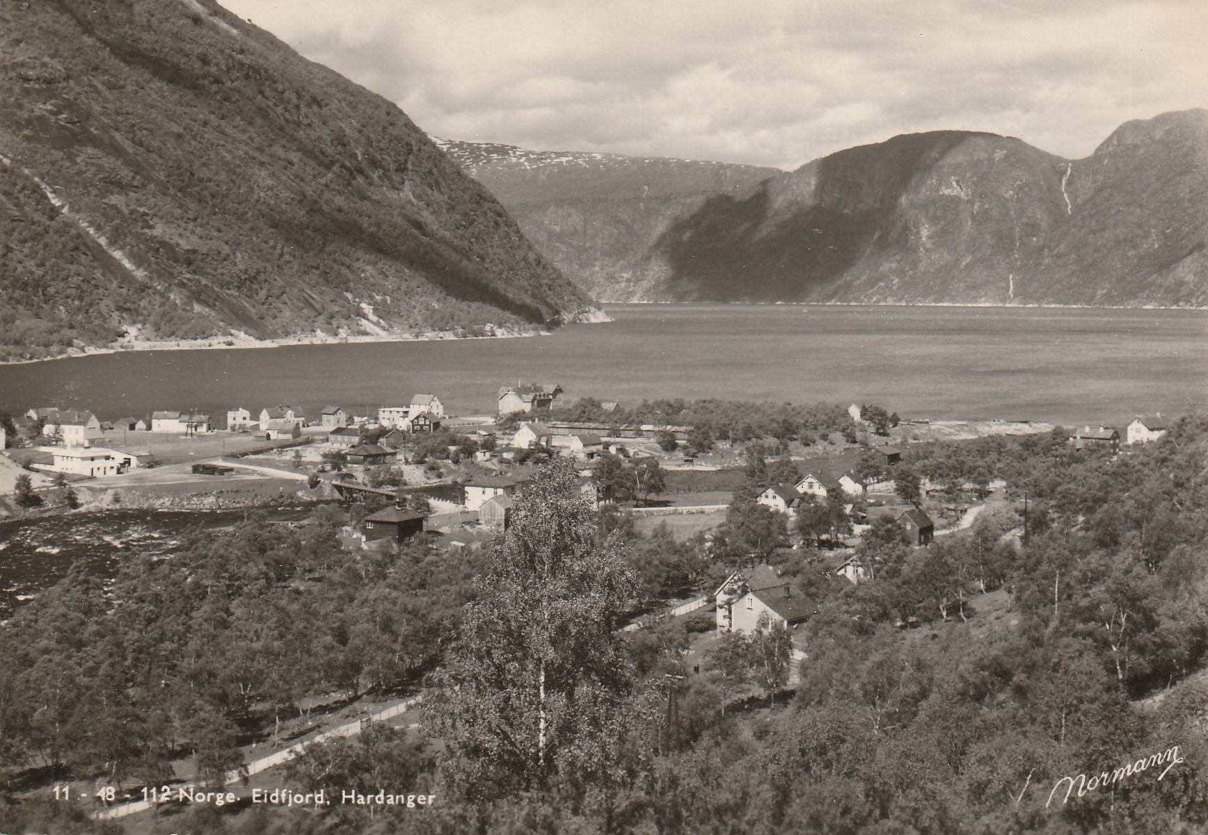 Eldre kort fra Eidfjord . Hardanger . Normann 11-48-112