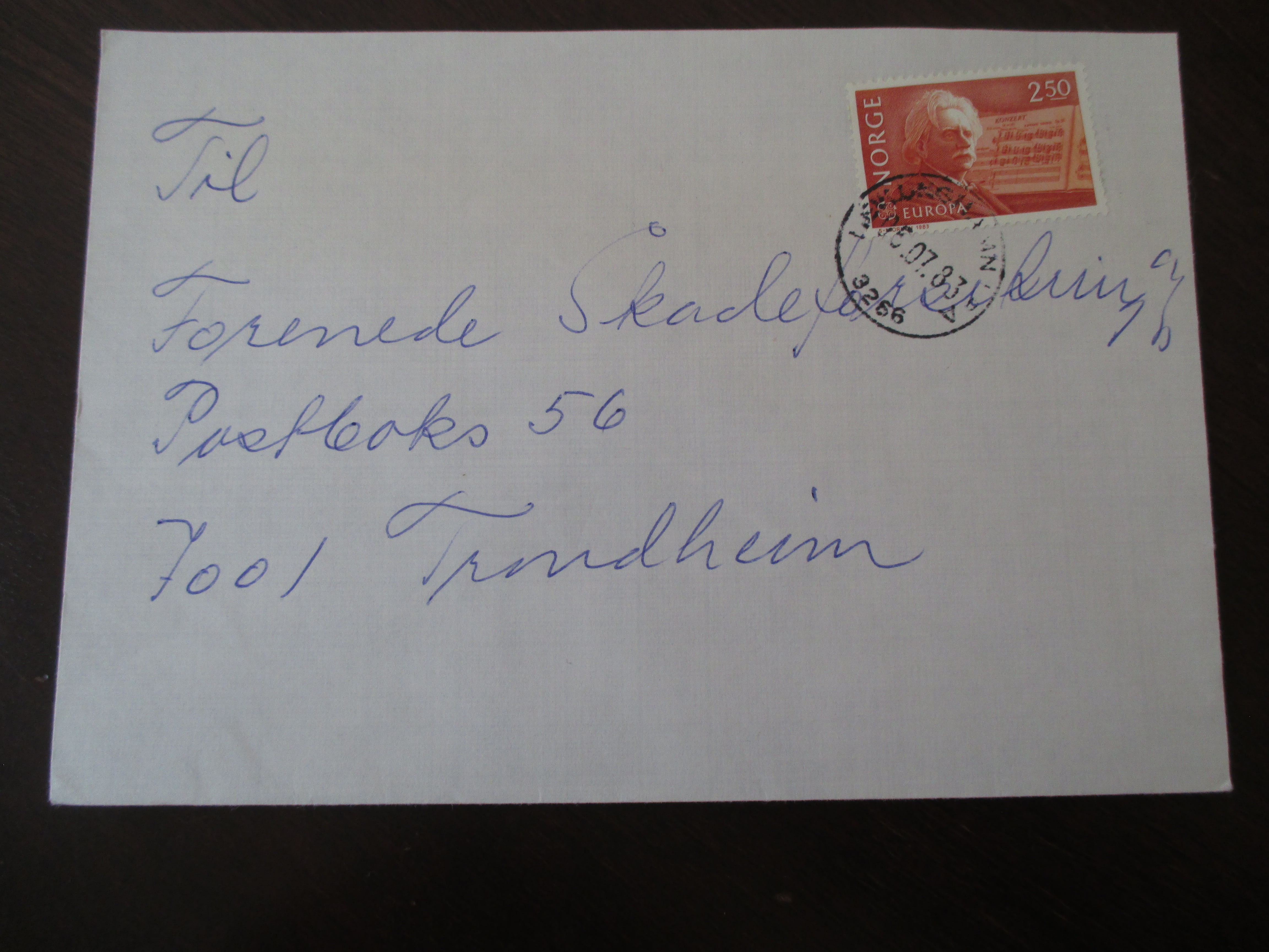 Brev st. Nevlunghamn LPA 05.07.1983. (I25N)