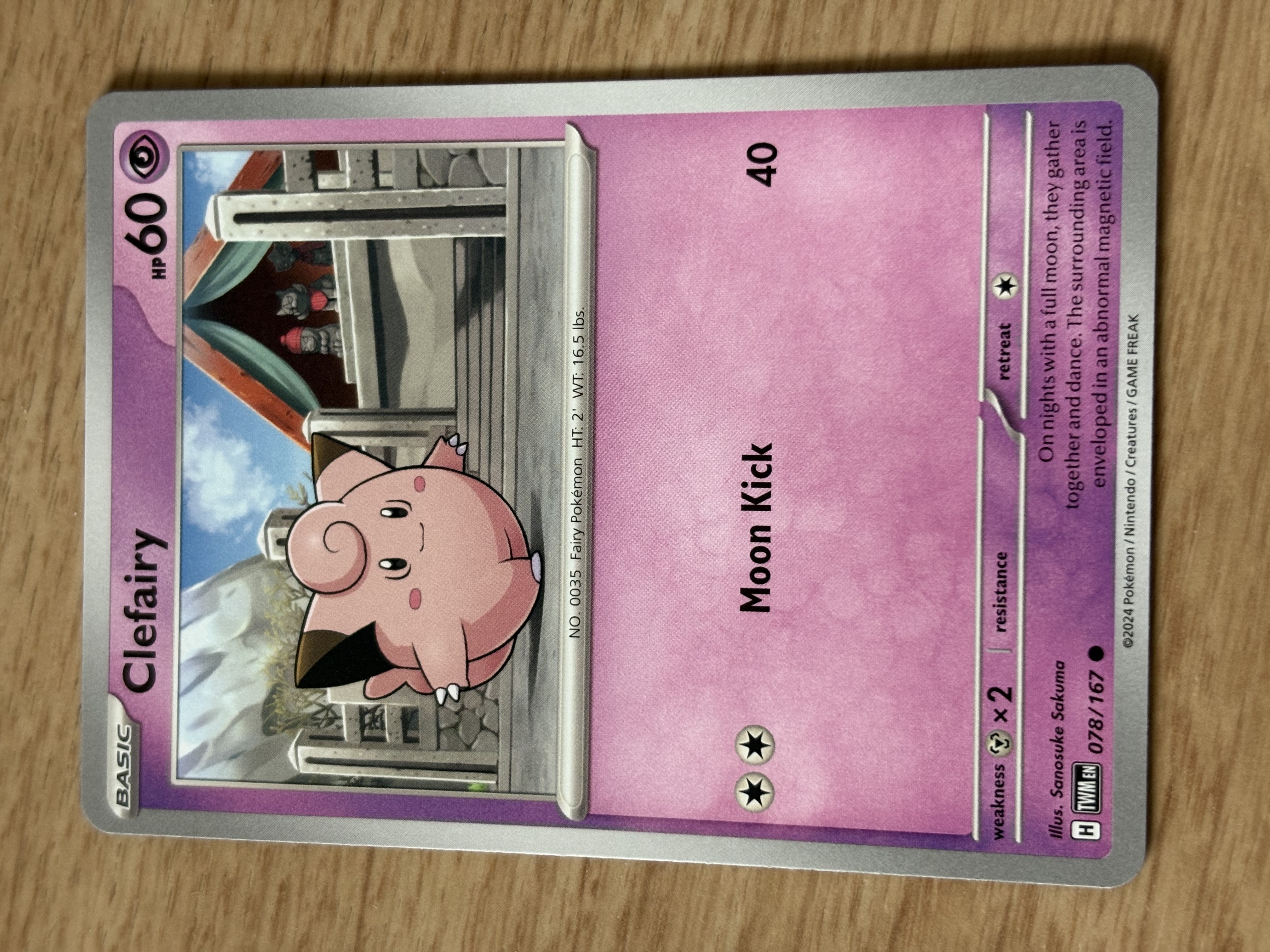 Clefairy - 2024 - HP 60 - 078/167 - V