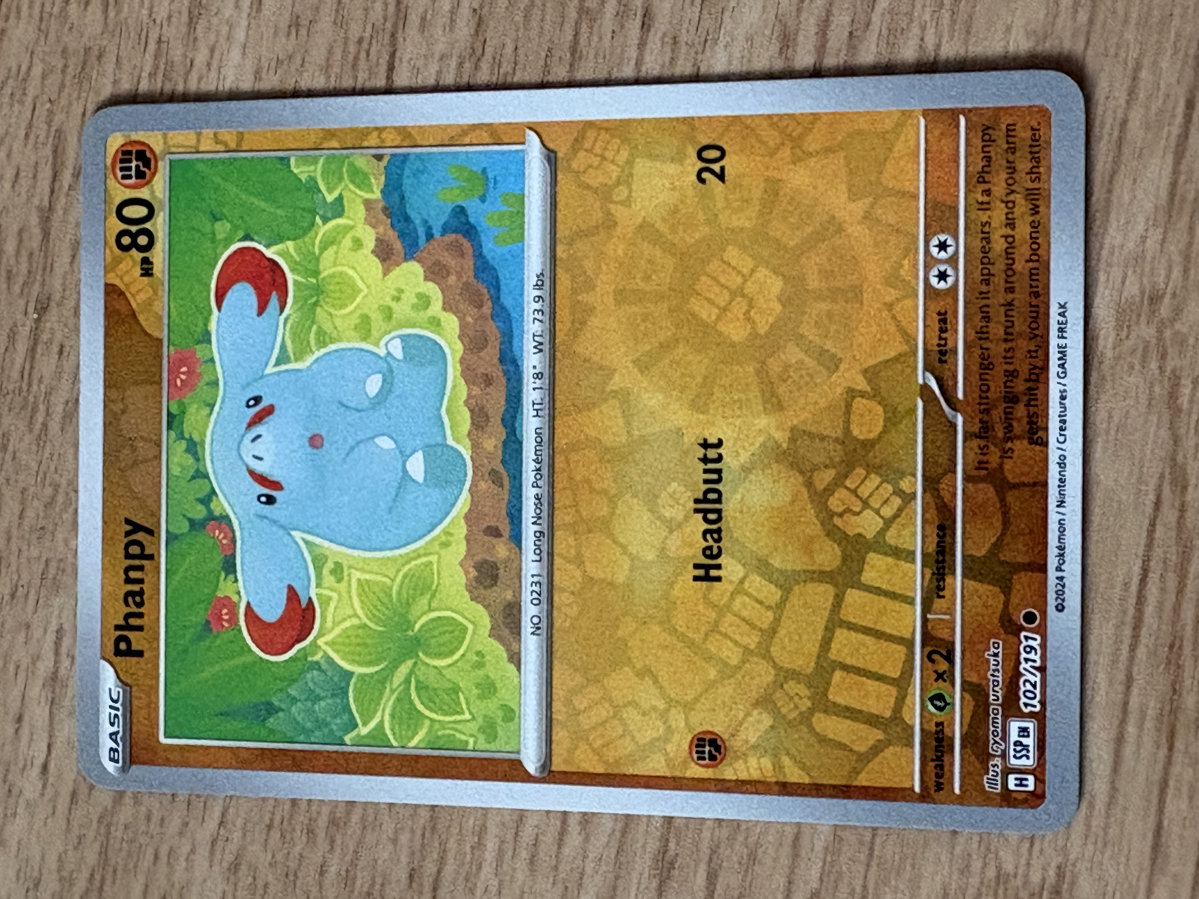 Phanpy - 2024 - HP 80 - 102/191 - V