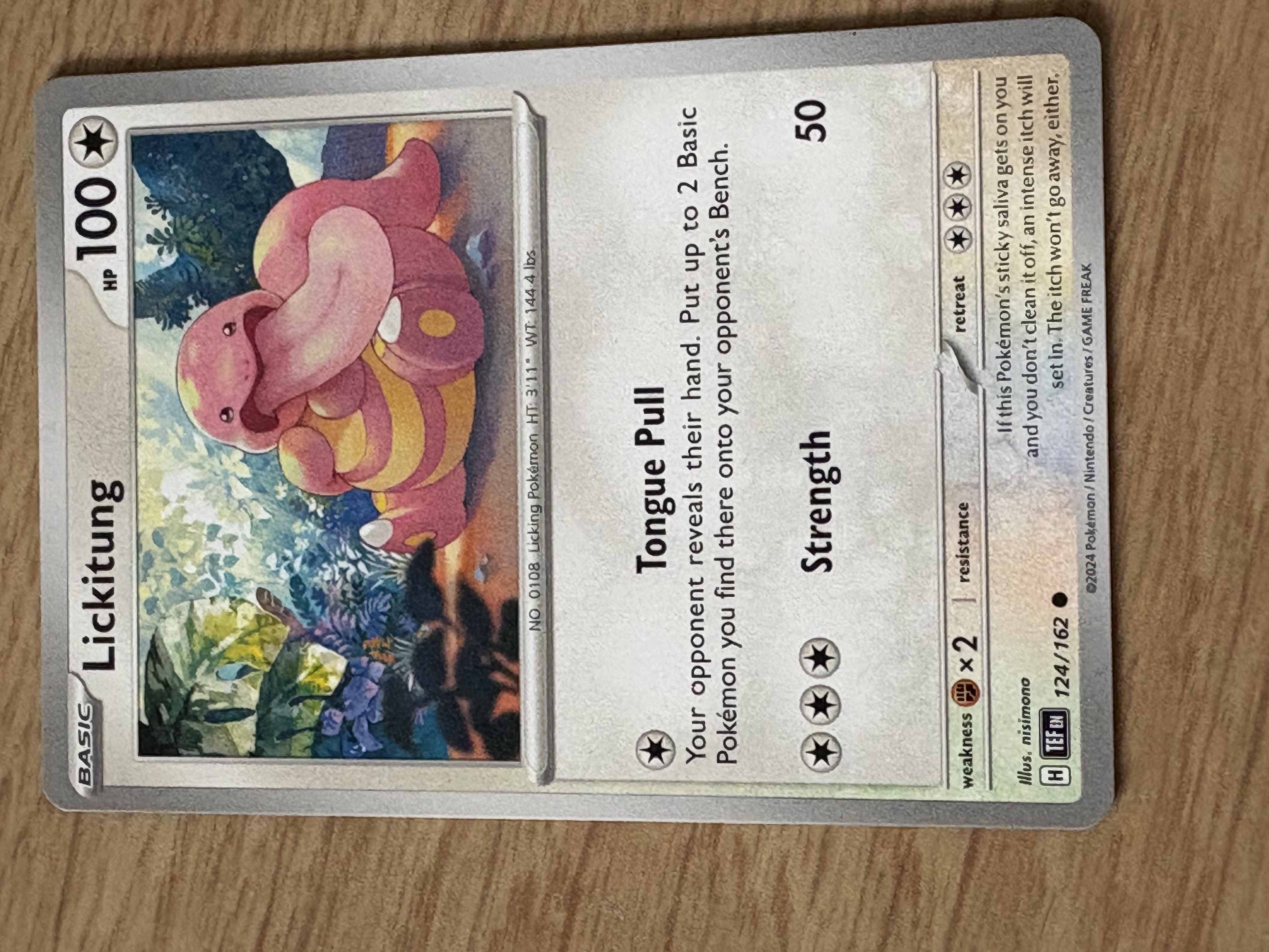 Lickitung - 2024 - HP 100 - 124/162 - V