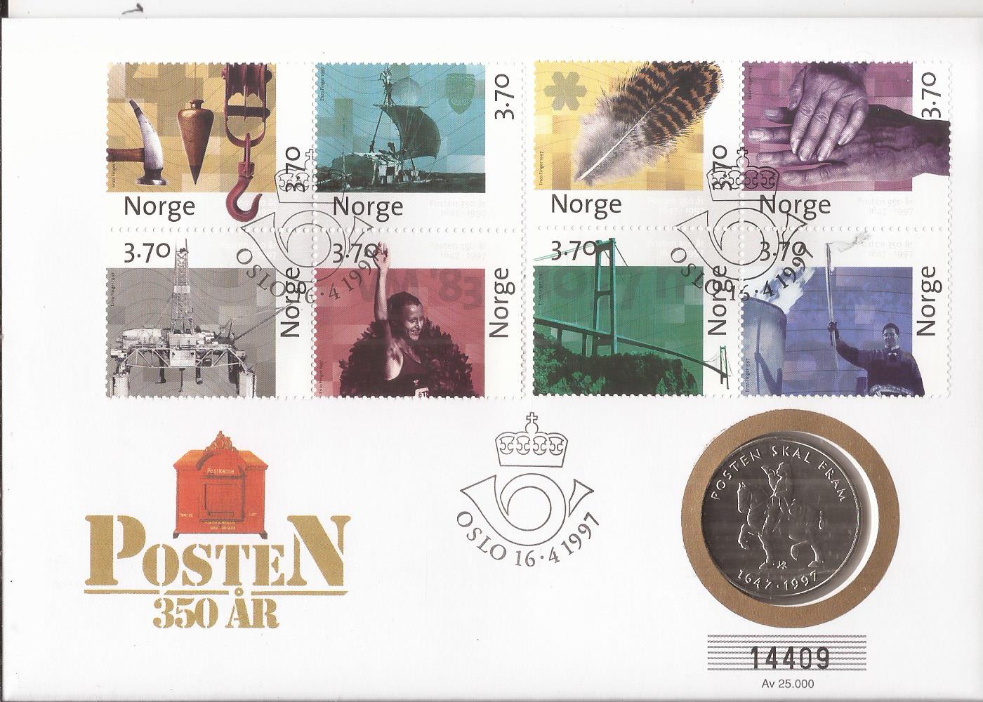 Myntbrev - Posten skal fram - 16.4.1997