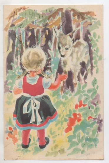 Nora Axe Pike og rådyr småformat brukt 1951