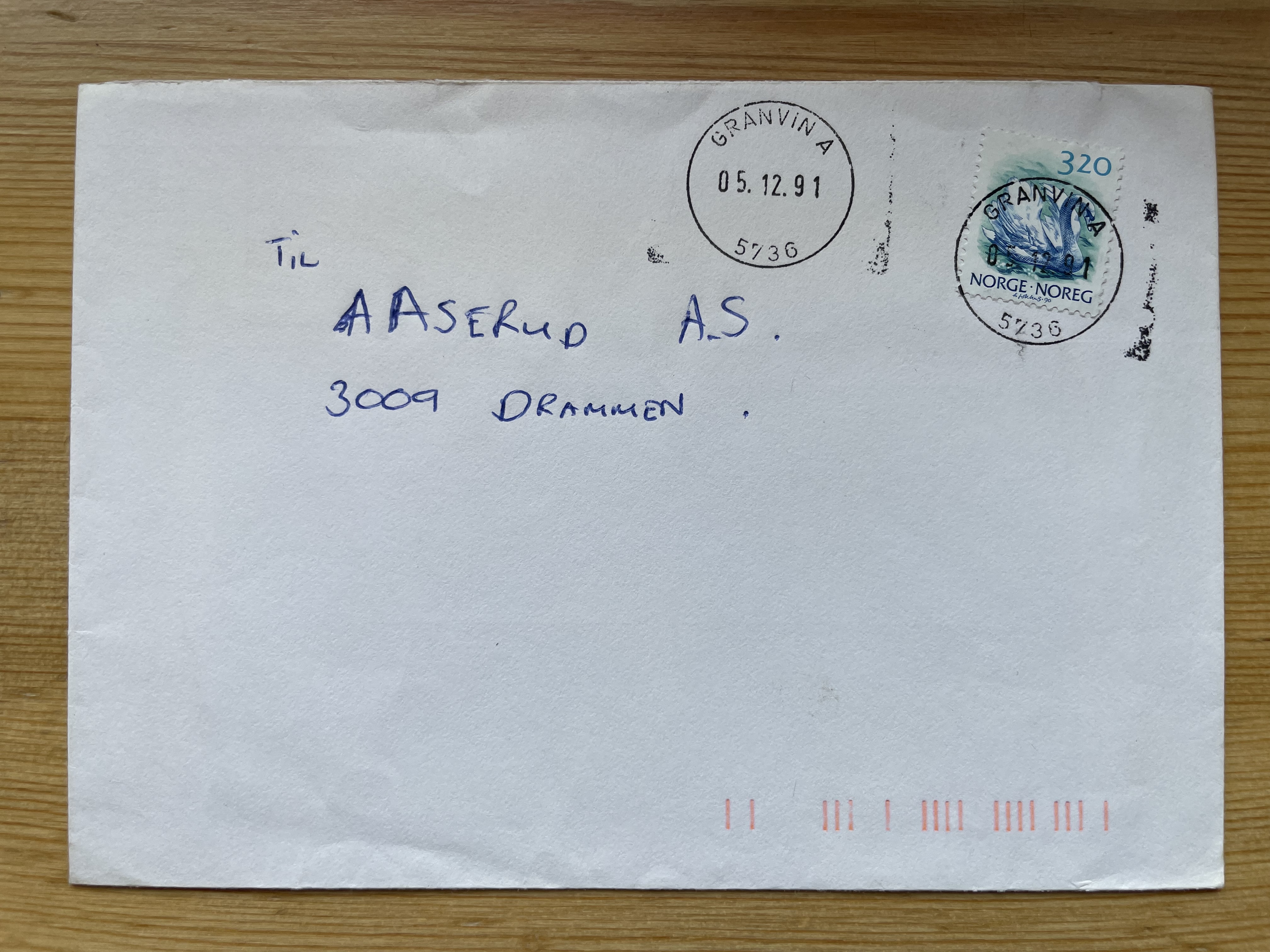 Bruksbrev 5736 Granvin A 05.12.91