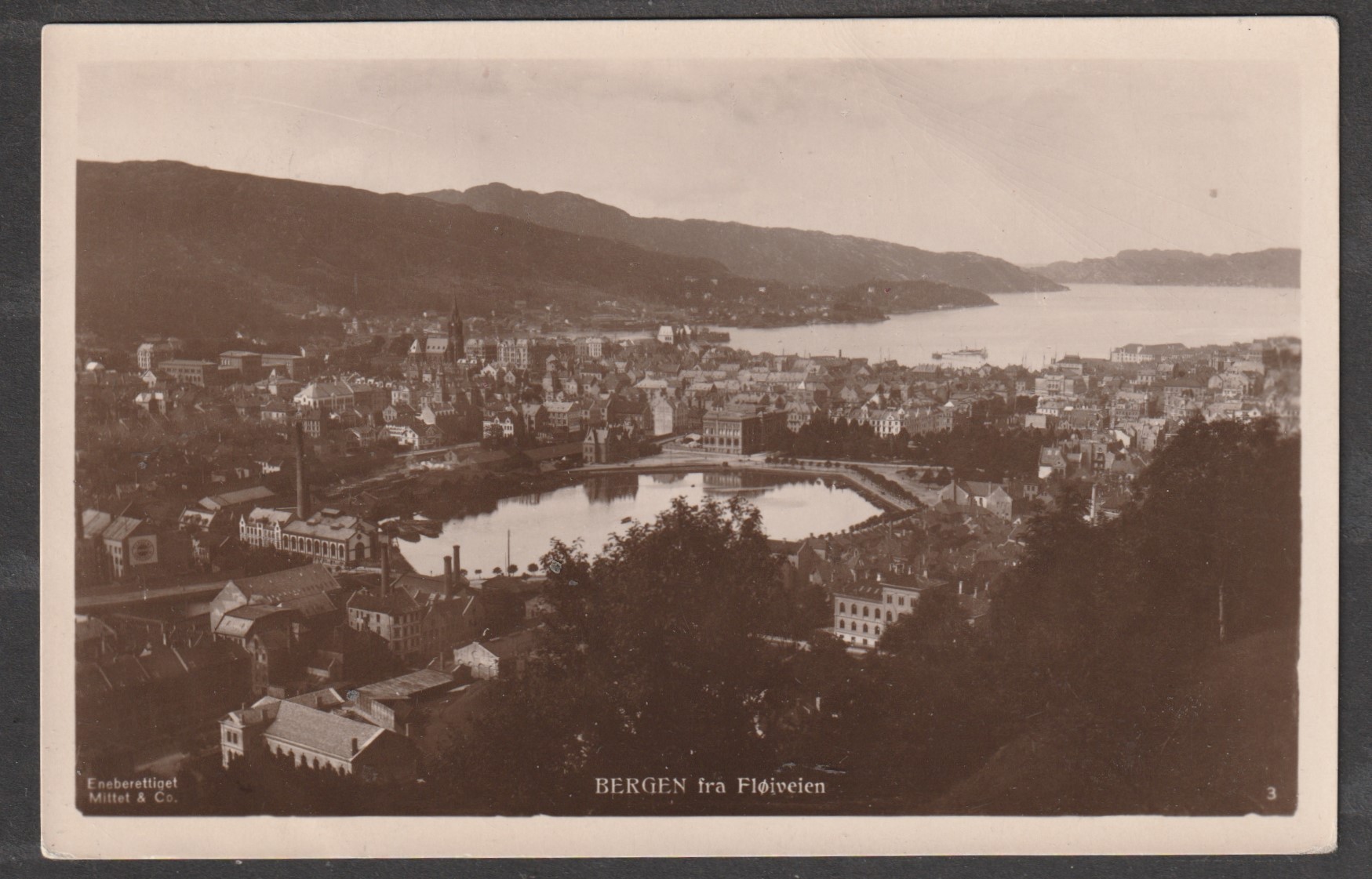 Bergen fra Fløiveien. Mittet 3
