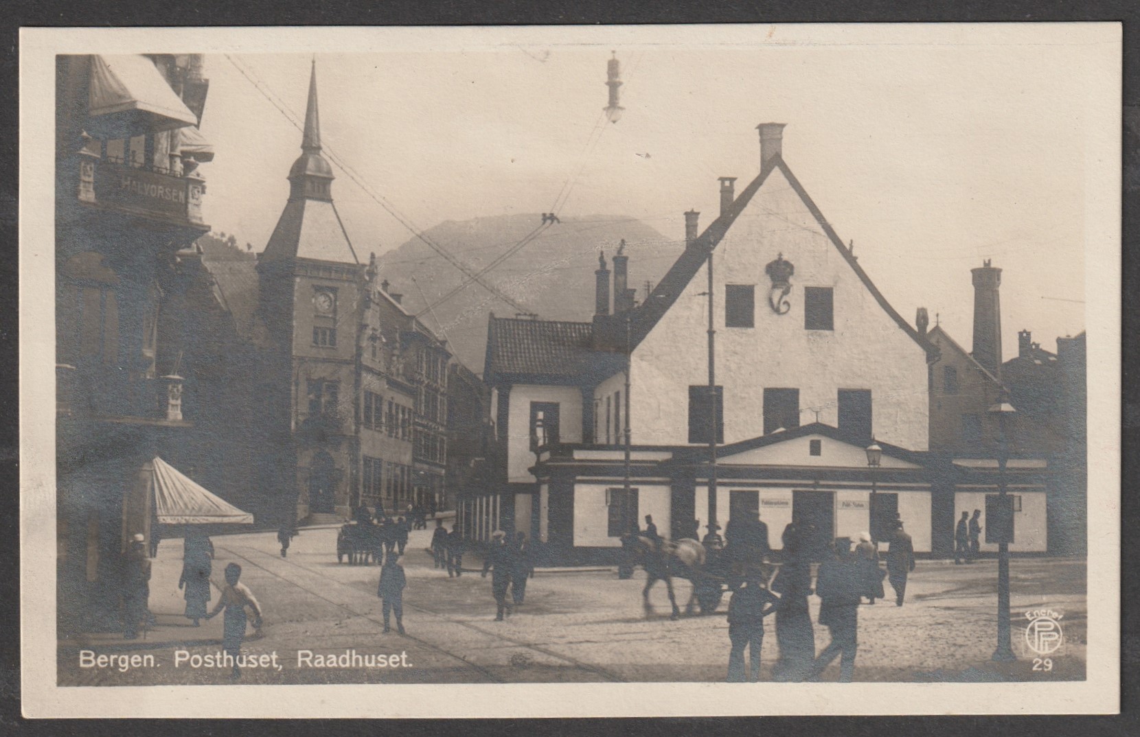 Bergen. Posthuset. Raadhuset. Oppi 29