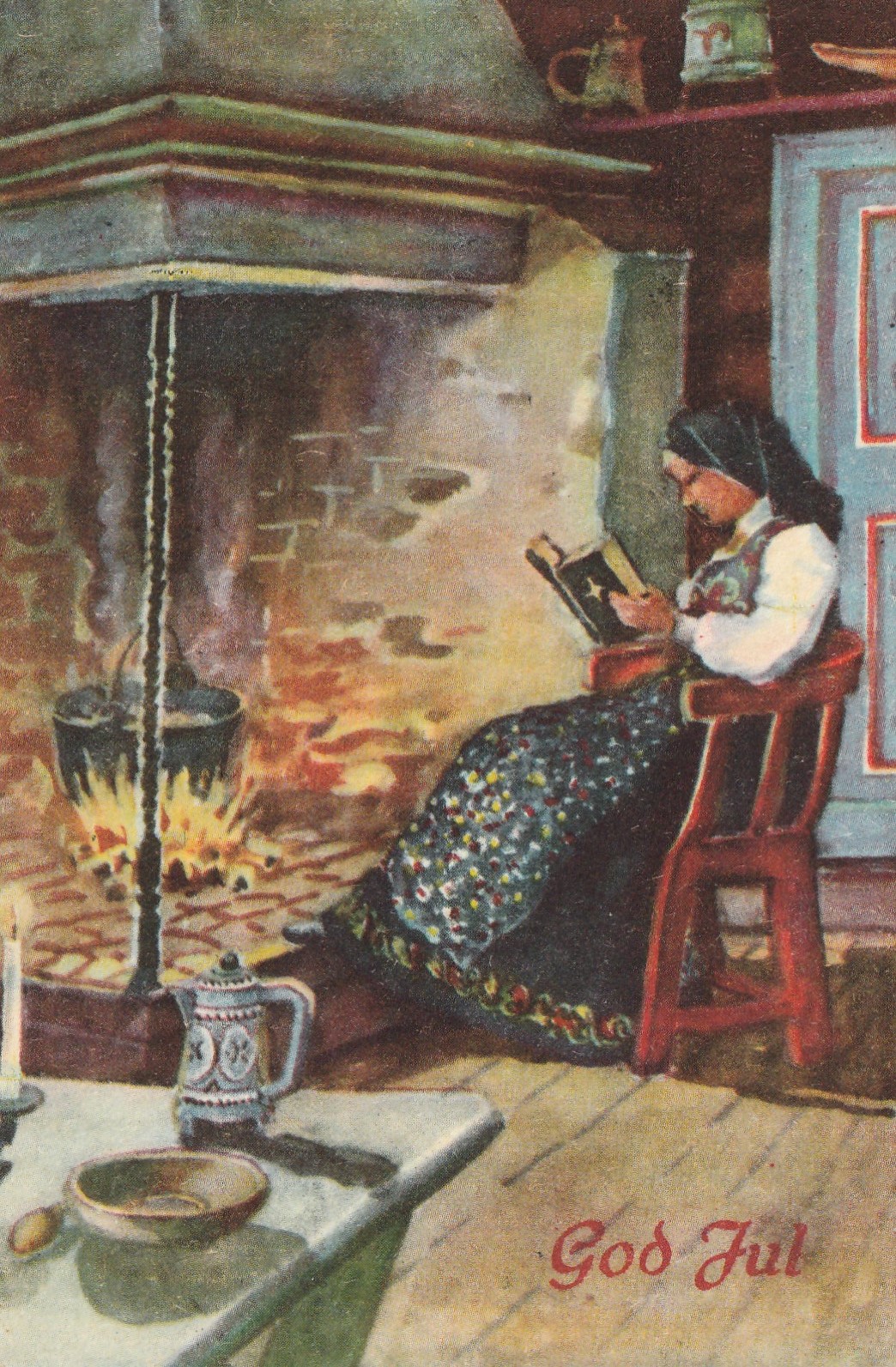 Eldre kort : God Jul . Norsk arbeide 612 Pst Små