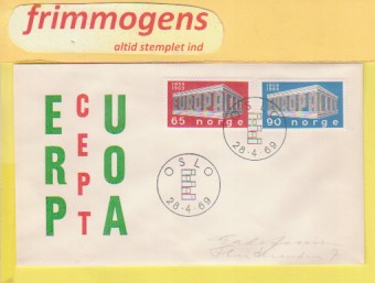 Europa 1969, Norge FDC NK 626-27 (48867)