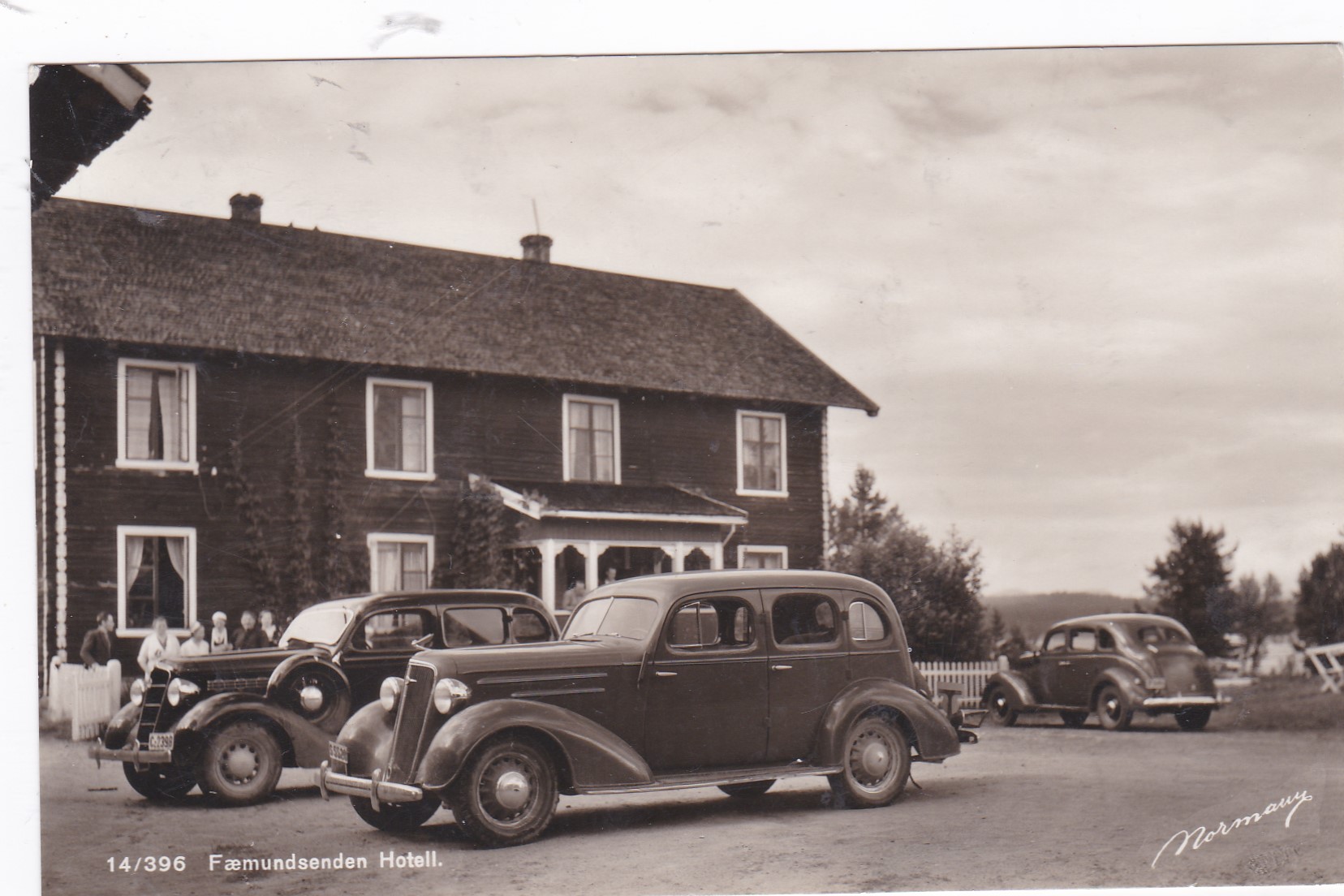 Femundsenden Hotel -Femund Hotell-historisk overnattingssted-i sørenden av innsjøen Femunden i Engerdal kommune-Postst. Femundsenden 13.VI.38